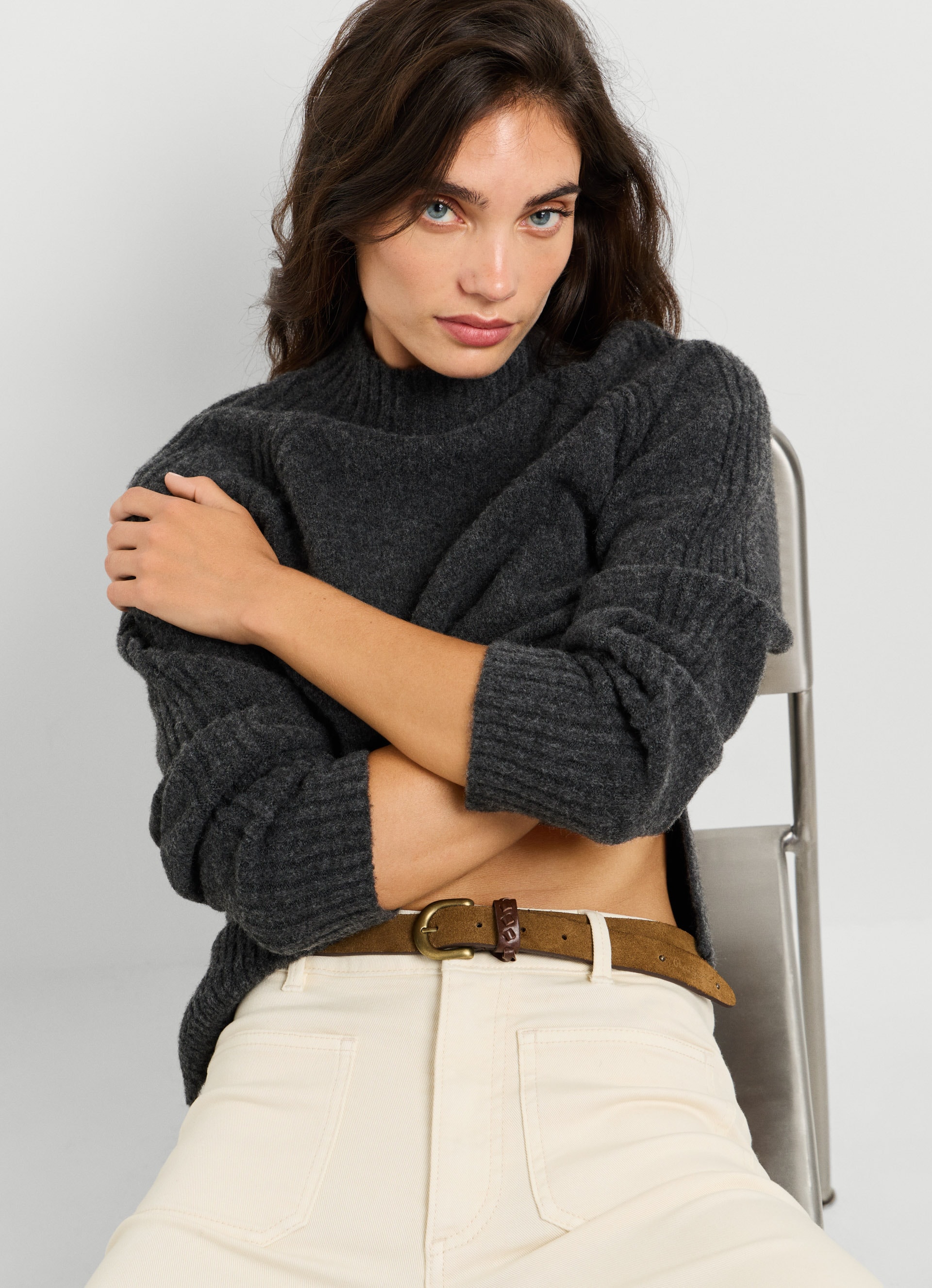 Pepe Jeans Strickpullover »ASHLEY PERKINS« mit Stehkragen