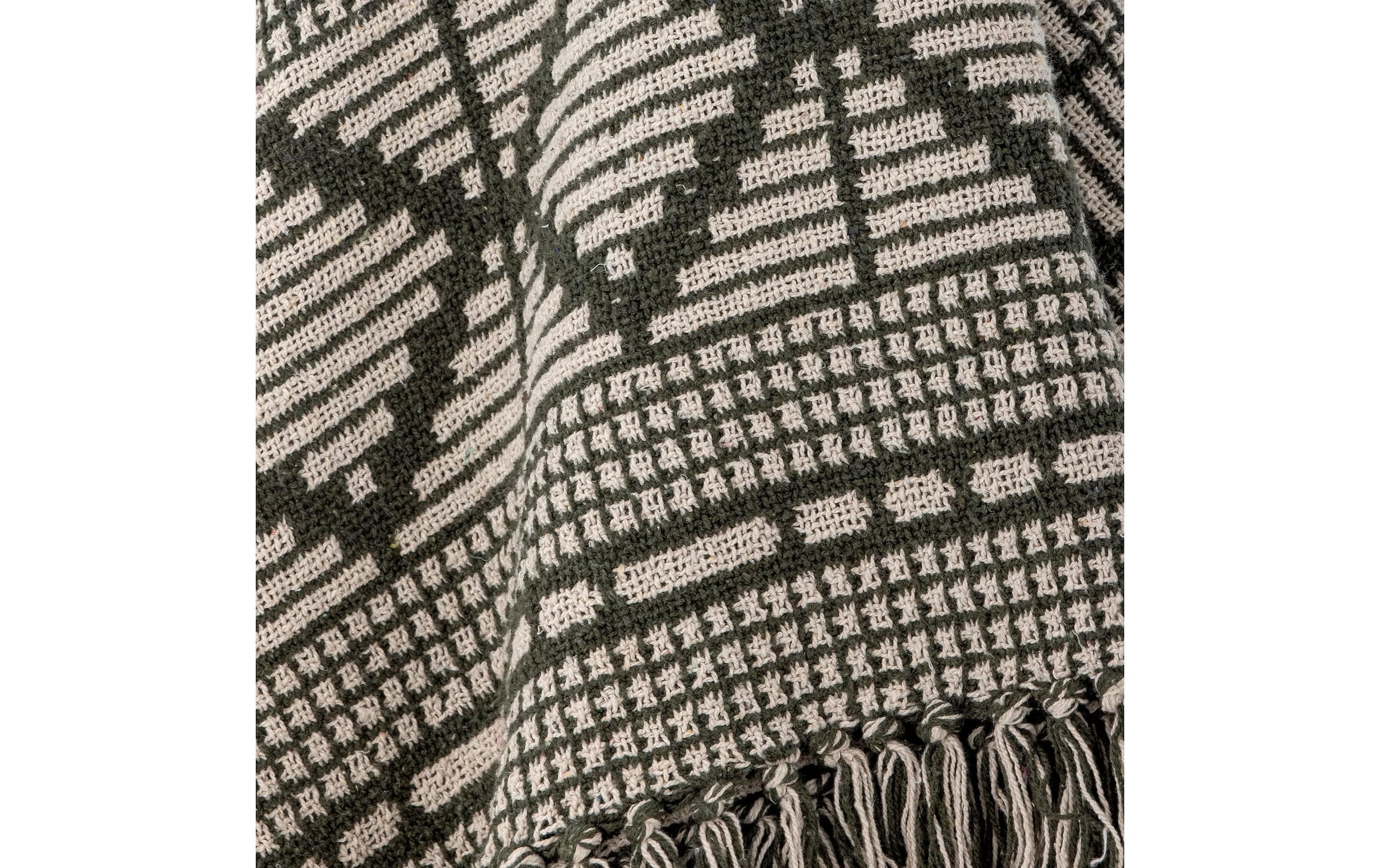 Bloomingville Wohndecke »Gutte 130 x 160 cm« Wohndecke aus recycelter Baumwolle