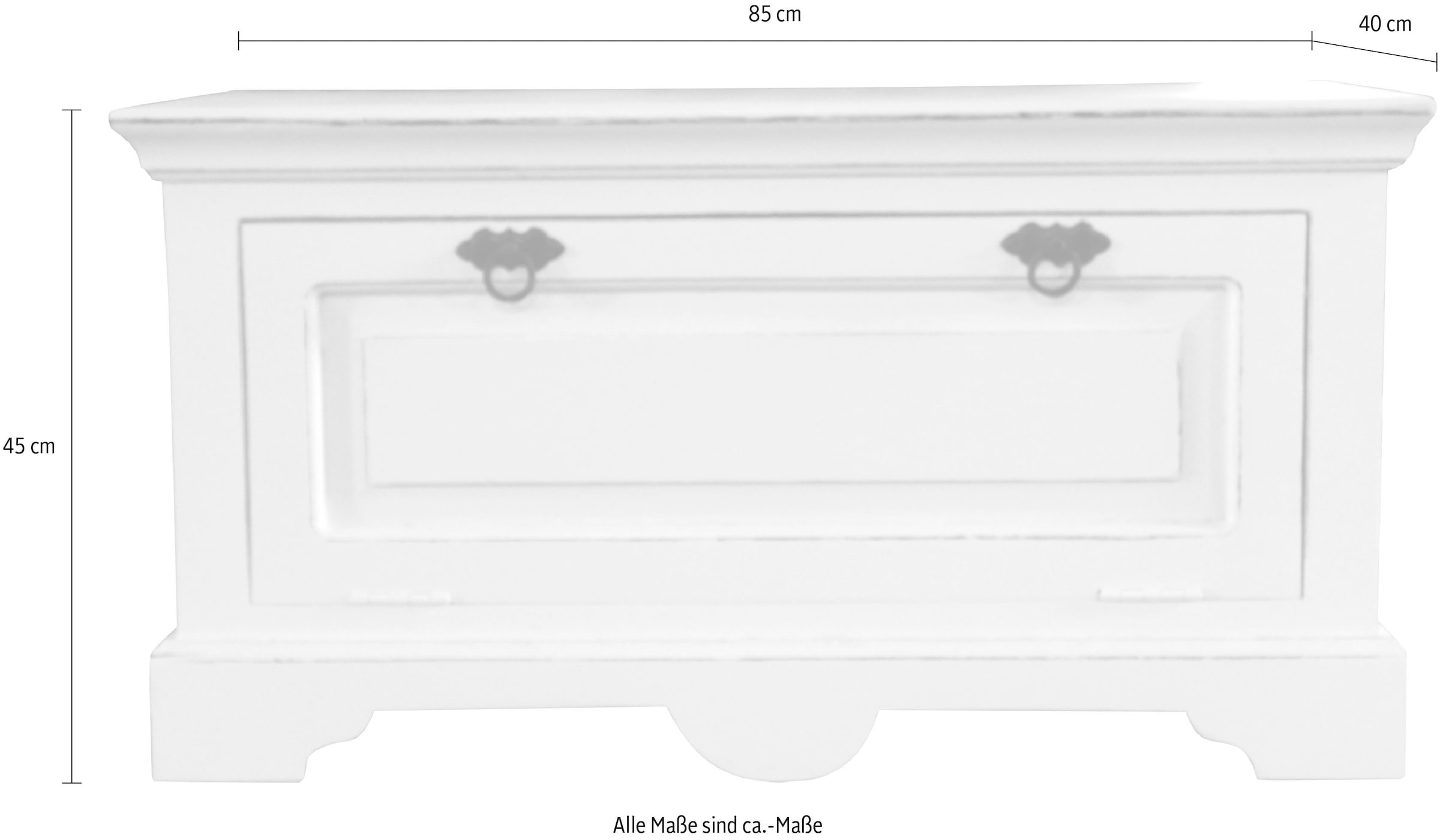 SIT Armoire à chaussures »Winchester aus Mangoholz im skandinavischen Design« Surface blanche antique avec des marques d'usure caractéristiques