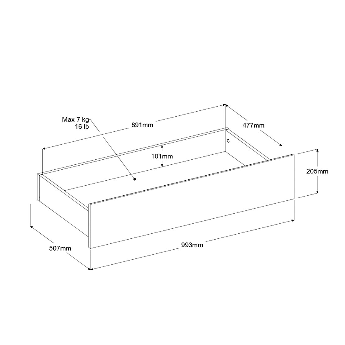 Parisot Schlafzimmer-Set »Parisot Escale« 3 Stk. tlg. Einsatz im Kleiderschrank drehbar - Eiche oder Weiss, viel Stauraum