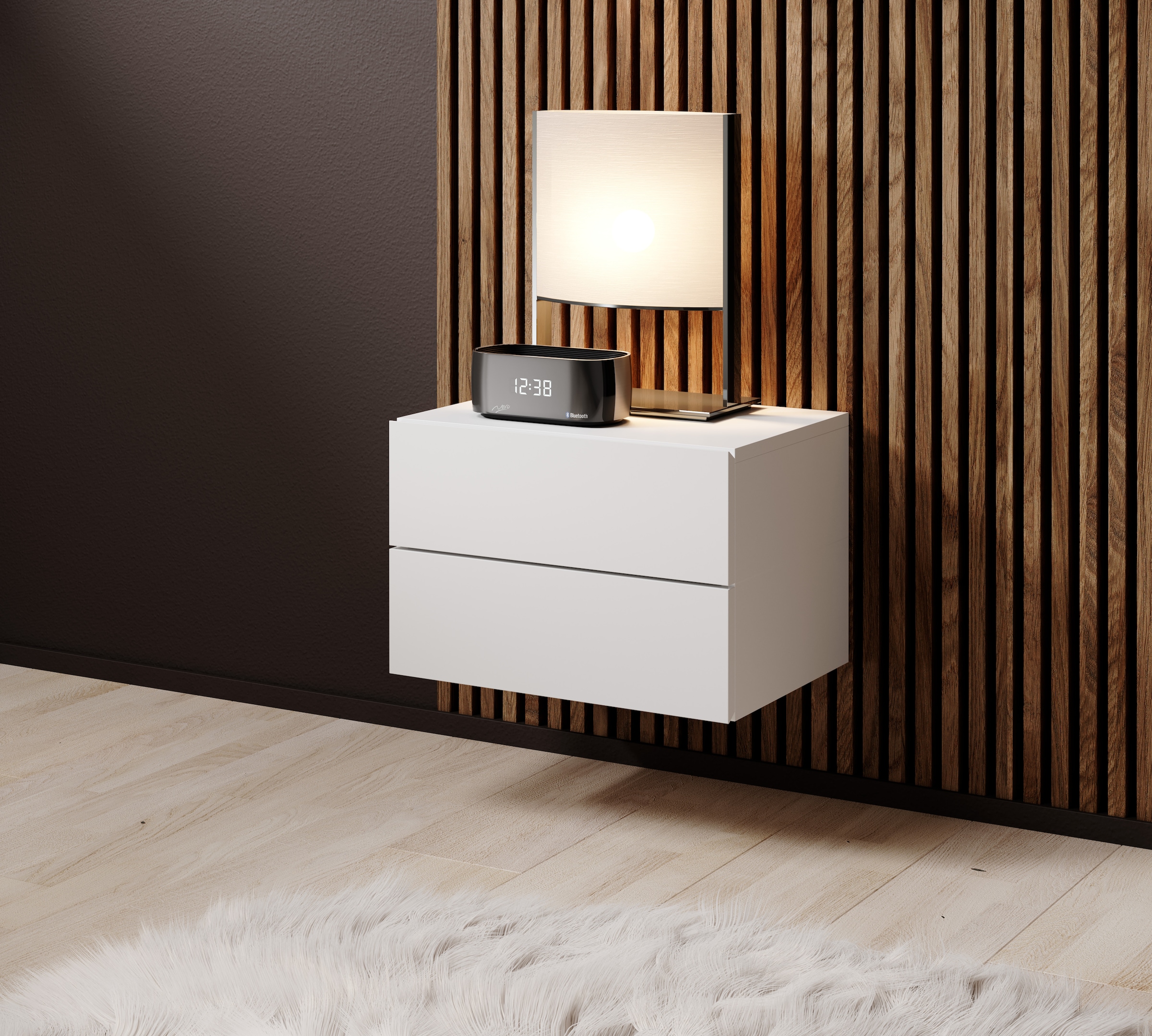 Schlafkontor Nachtkommode »Cabo Kommode, Nachtkästchen, Nachtschränkchen, Nako« hängend, Wandmontage