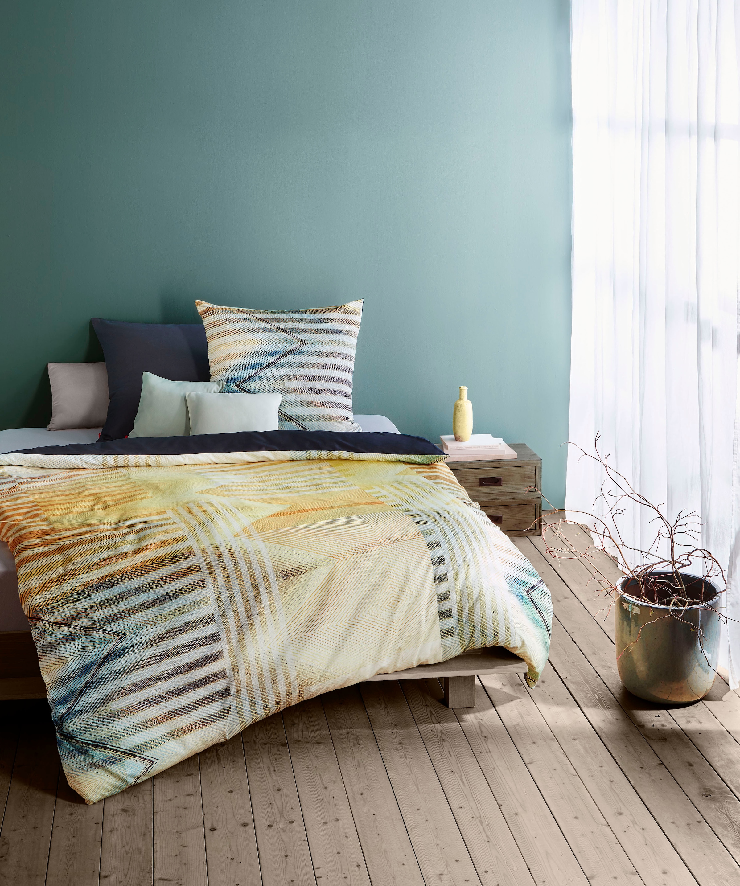fleuresse Linge de lit »Bed Art S« 2 cuis Mako Satin-Bettwäsche aus 100% Baumwolle