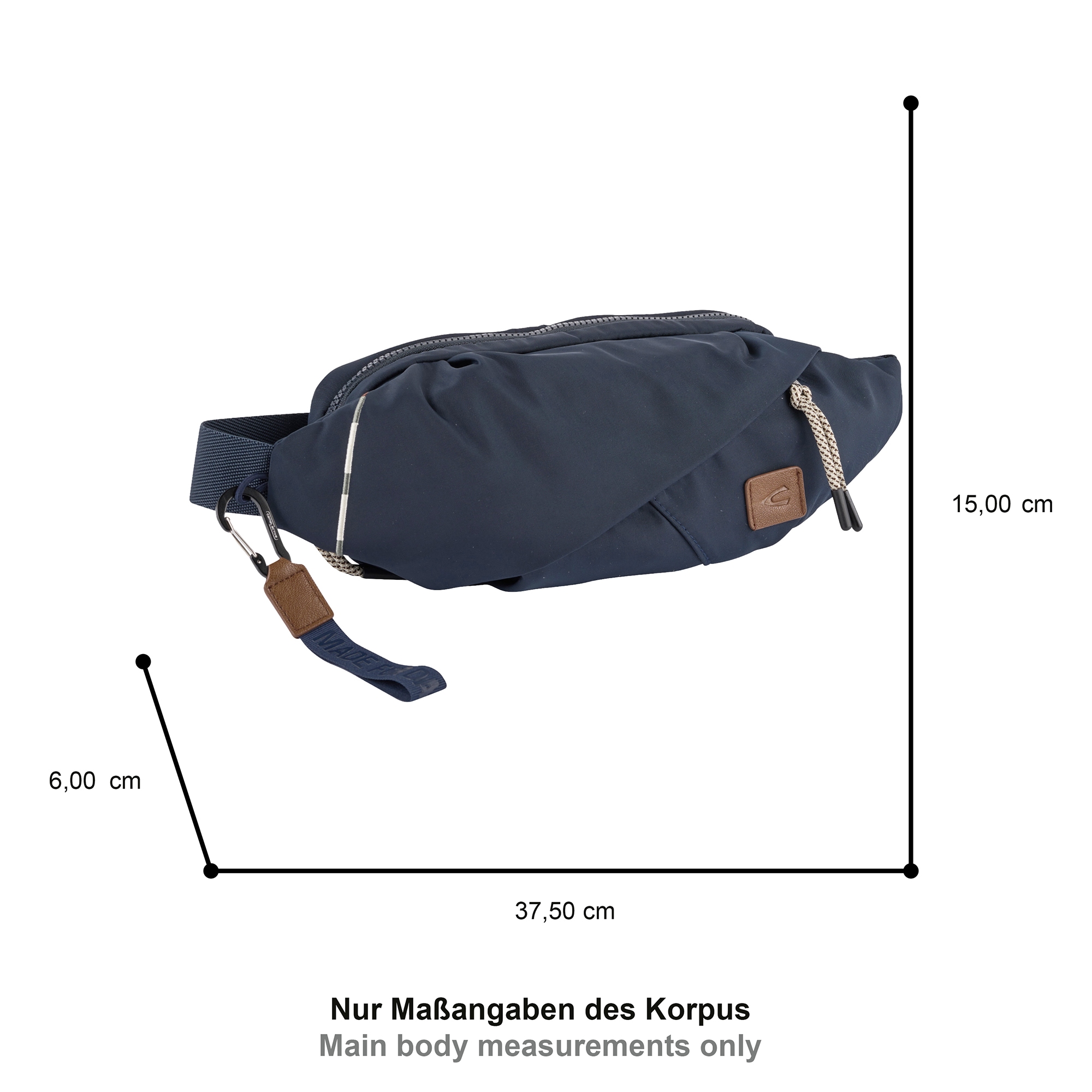 camel active Sac ventral »Aurum« en polyester recyclé à structure nylon, léger et avec détails fins