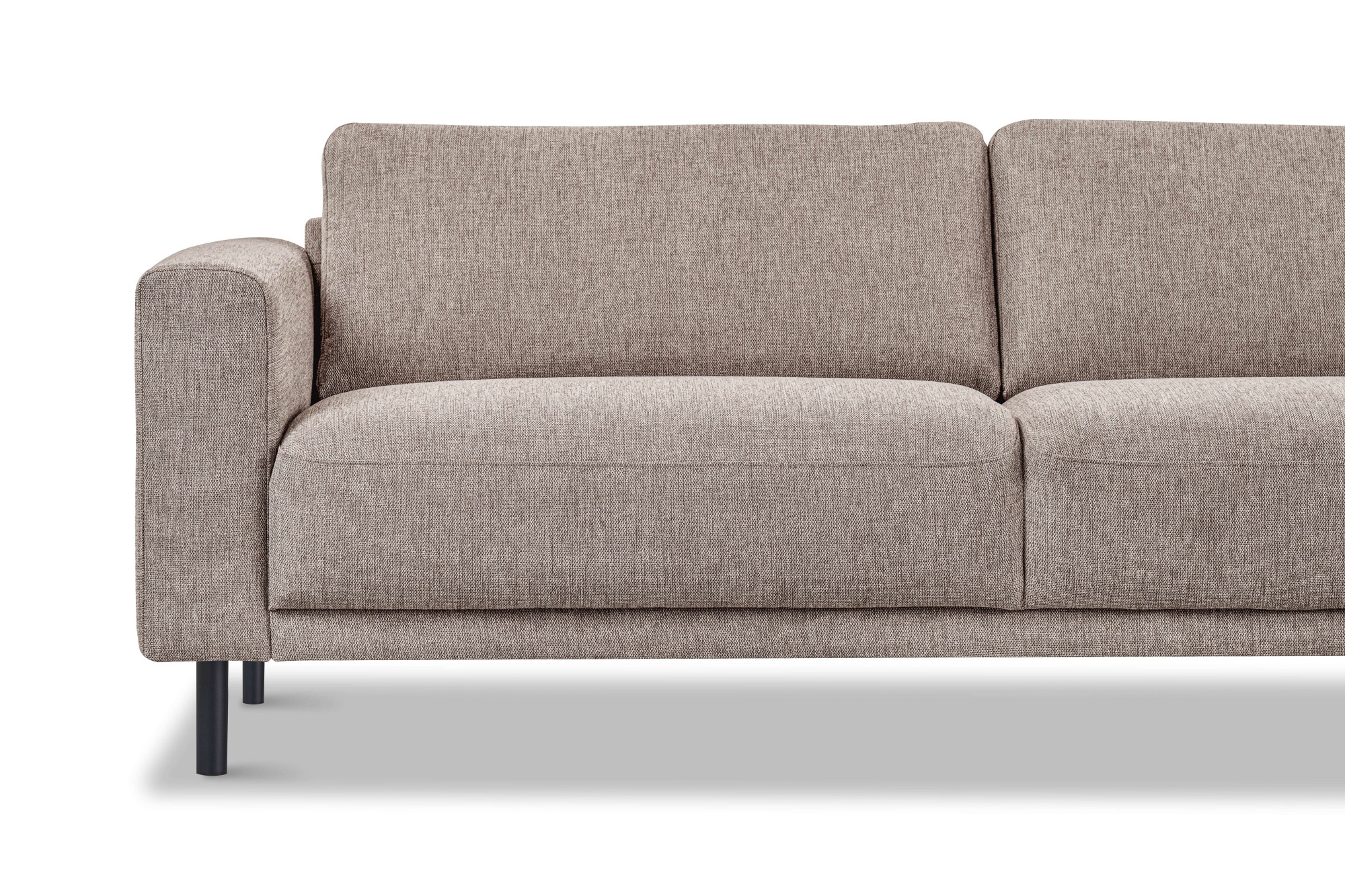 GOODproduct Canapé d'angle »Sveeva, L-Form, B.288 cm, schwarze Metallfüsse« tissu tissé durable, avec suspension ondulée, plusieurs couleurs