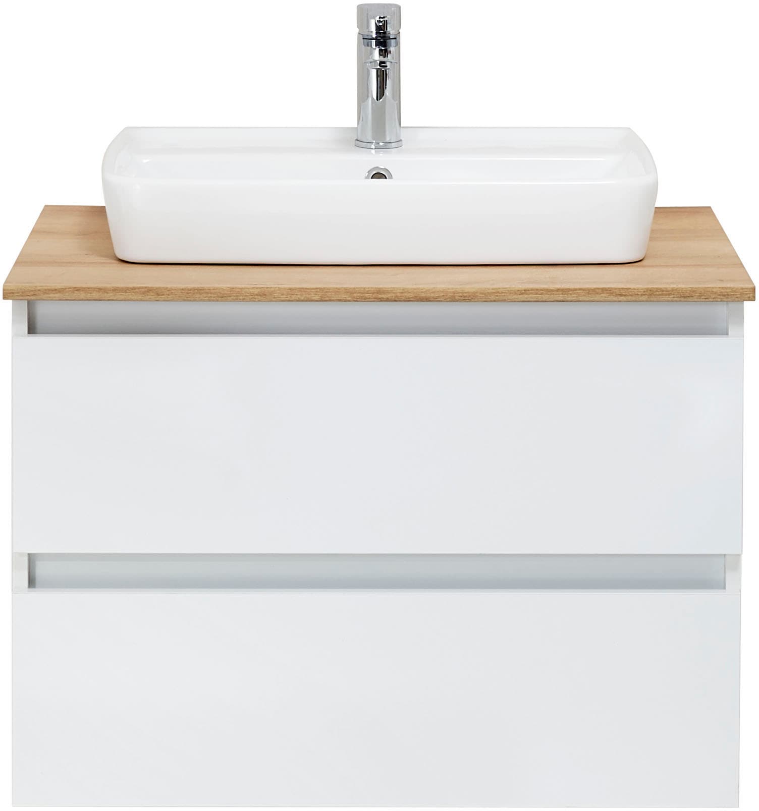 Saphir Ensemble de meubles de salle de bain »Quickset 360 3-teilig, Keramik-Aufsatzbecken mit LED-Spiegelschrank« 5 cuis tlg.