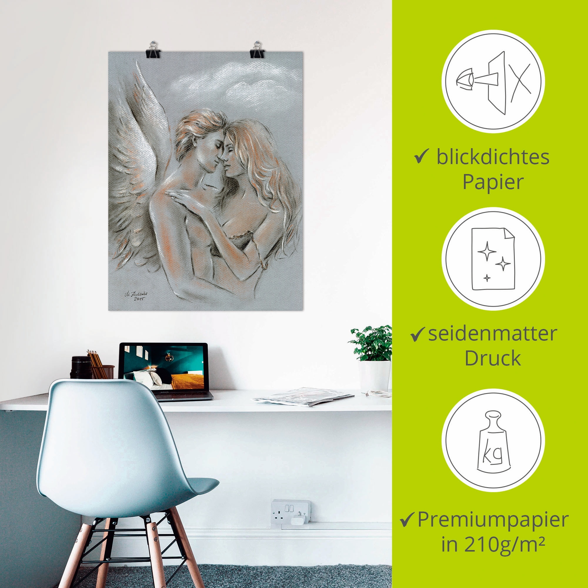 Artland Fresque murale »Engel auf Erden« 1 cuis tlg. als Leinwandbild, Poster in verschied. Grössen