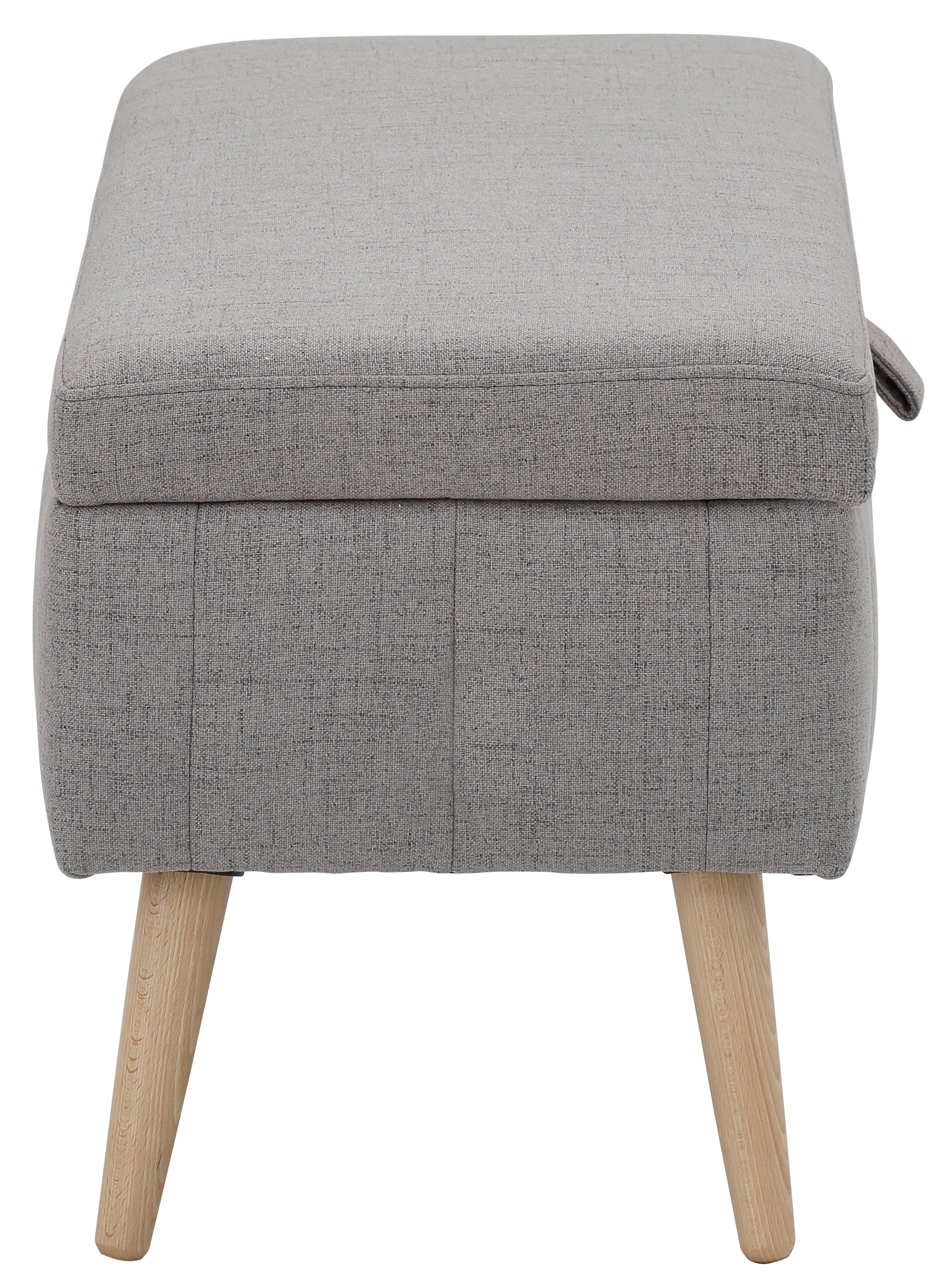 GOODproduct Truhenbank »AMIRA Sitzbank mit Stauraum, Masse B/T/H: 81/36/43 cm« mit Staufach, in 3 Bezugsqualitäten mit feiner Steppung