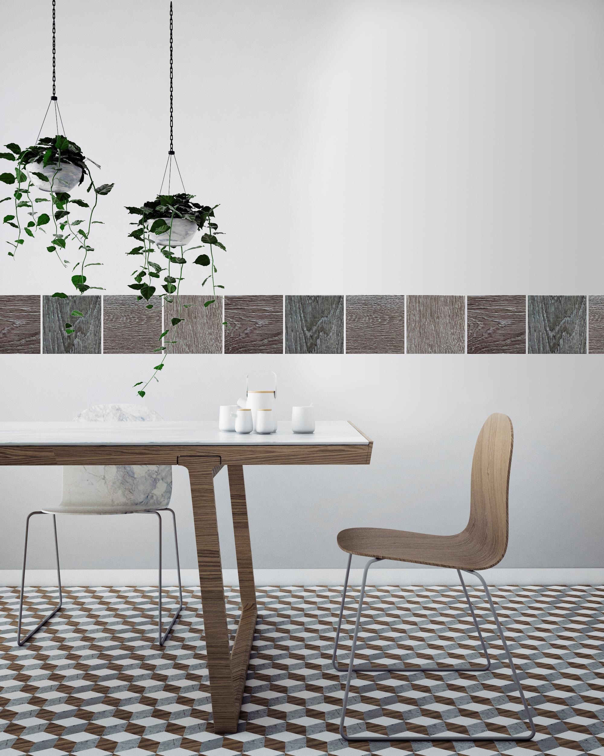 queence Fliesenaufkleber »Holzoptik« Stickerfliesen, selbstklebend, Sticker, 12er Set