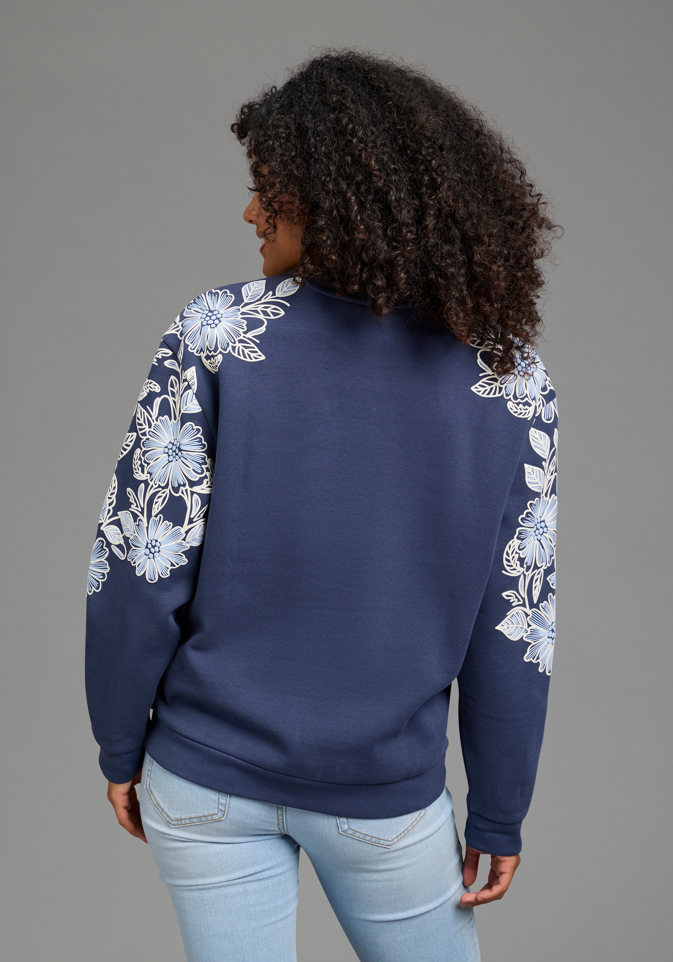 Laura Scott Sweat-shirt , avec impression florale en relief,
