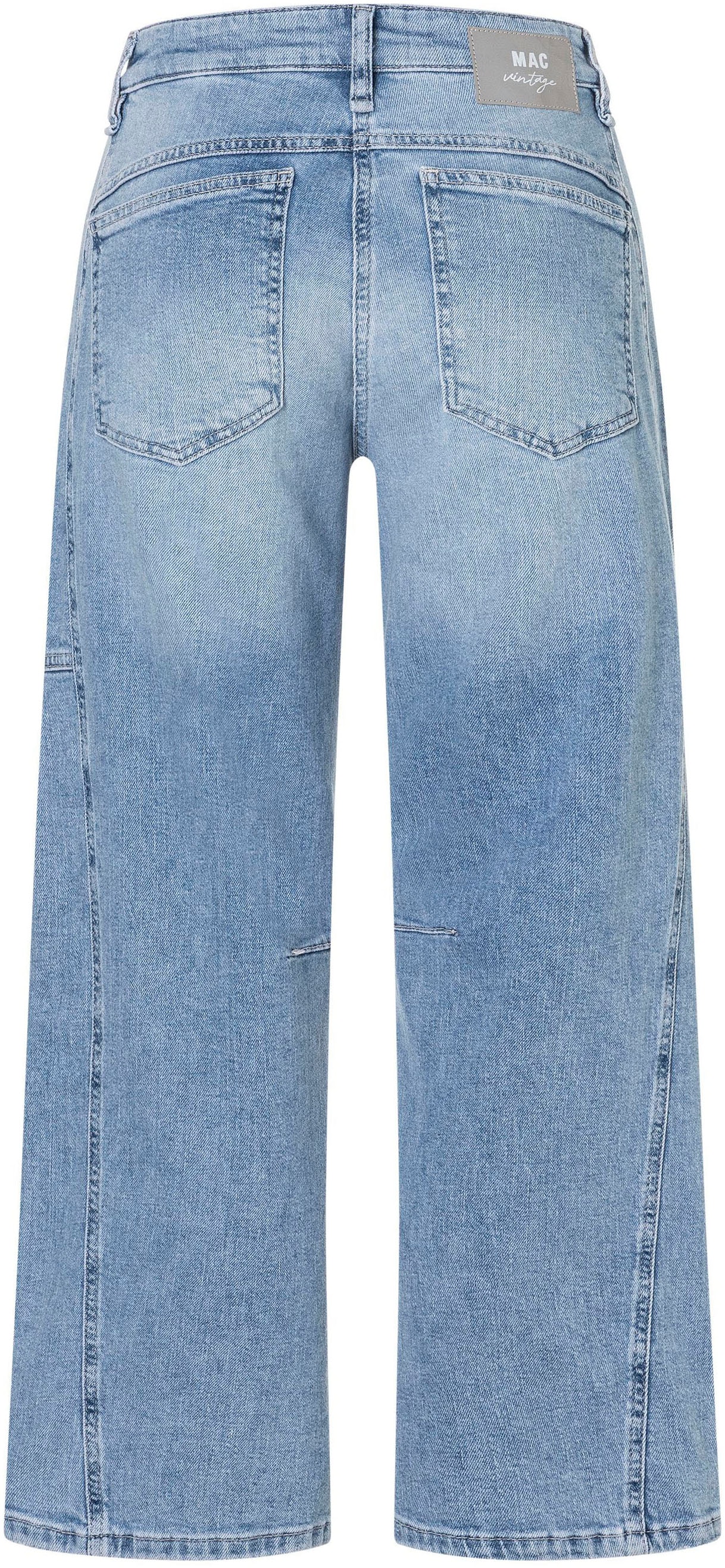 MAC Jeans à 5 poches »OHIO Barrel« coupe Barrel Fit, détail couture au niveau des genoux
