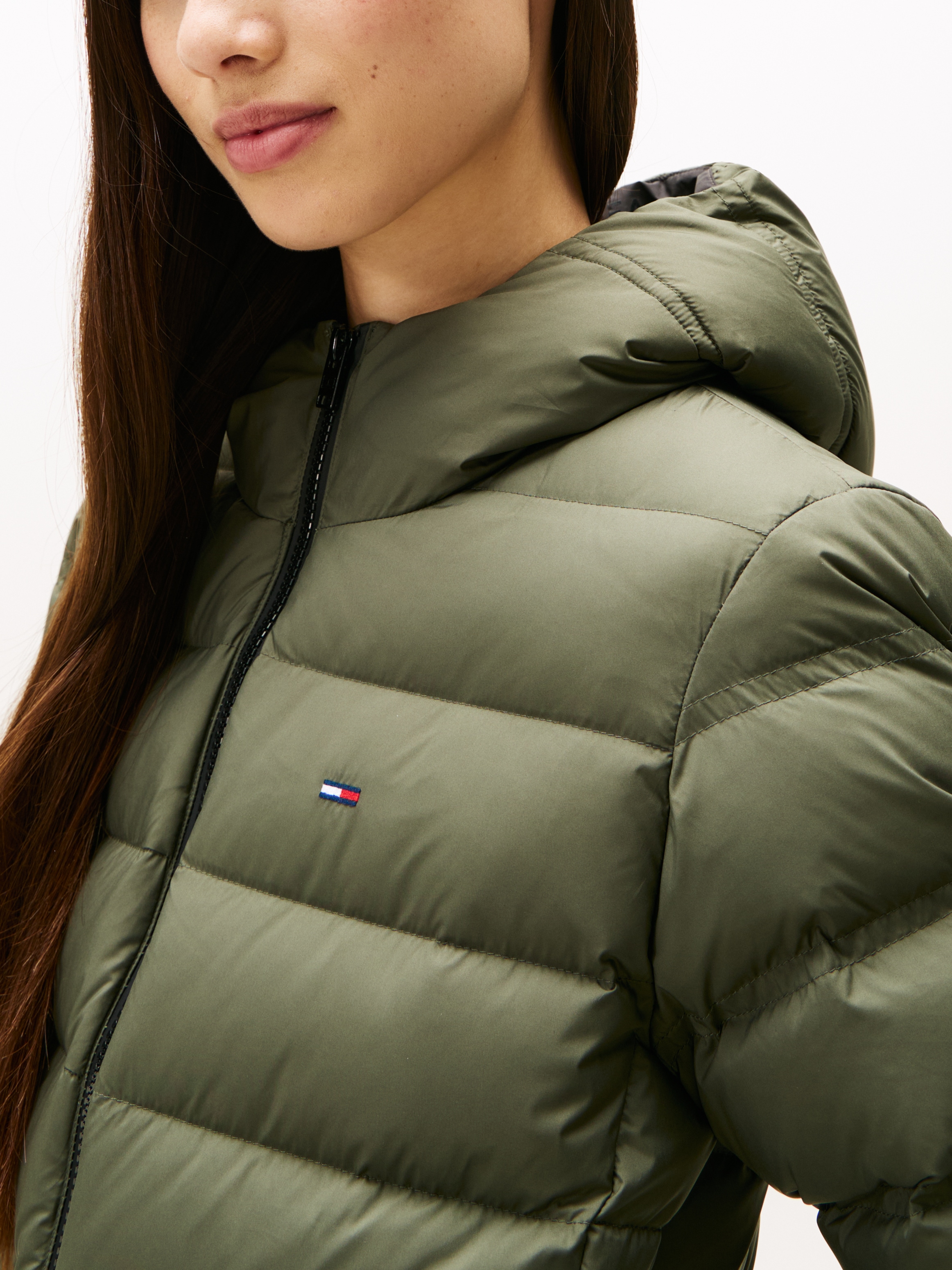 Tommy Jeans Veste matelassée »TJW SLIM HOOD PRNT DOWN JCKT EXT« mit Kapuze