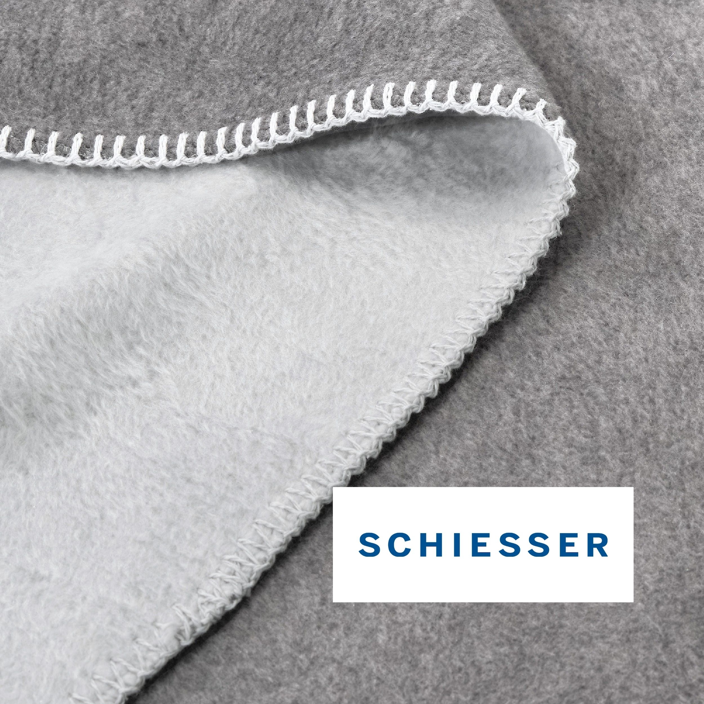 Schiesser Couverture d'intérieur »Kuscheldecke Klara in Wendeoptik - Baumwoll-Mix - warm und flauschig« OEKO-TEX® MADE IN GREEN