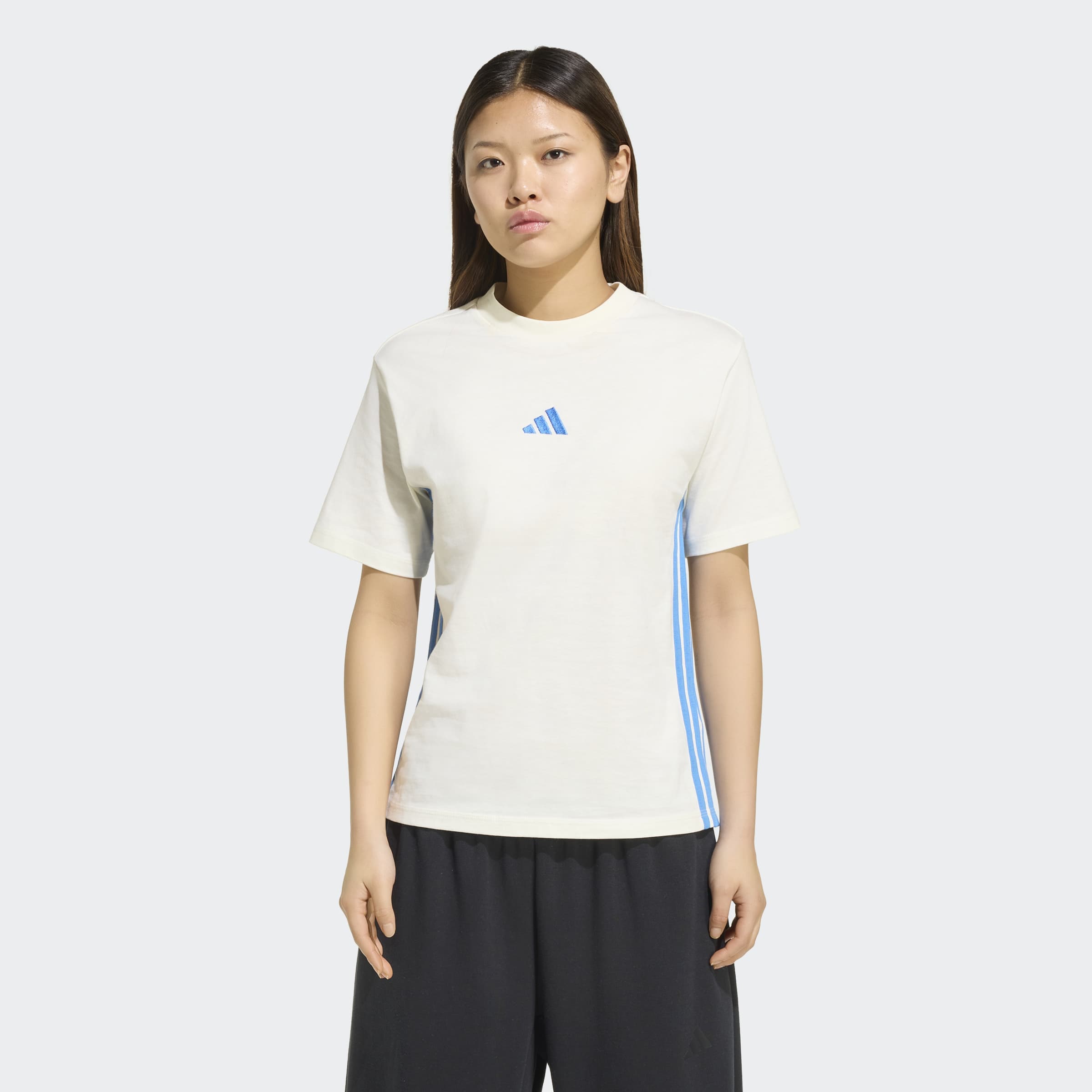 adidas Sportswear T-shirt »ESSENTIALS 3-STREIFEN COTTON«