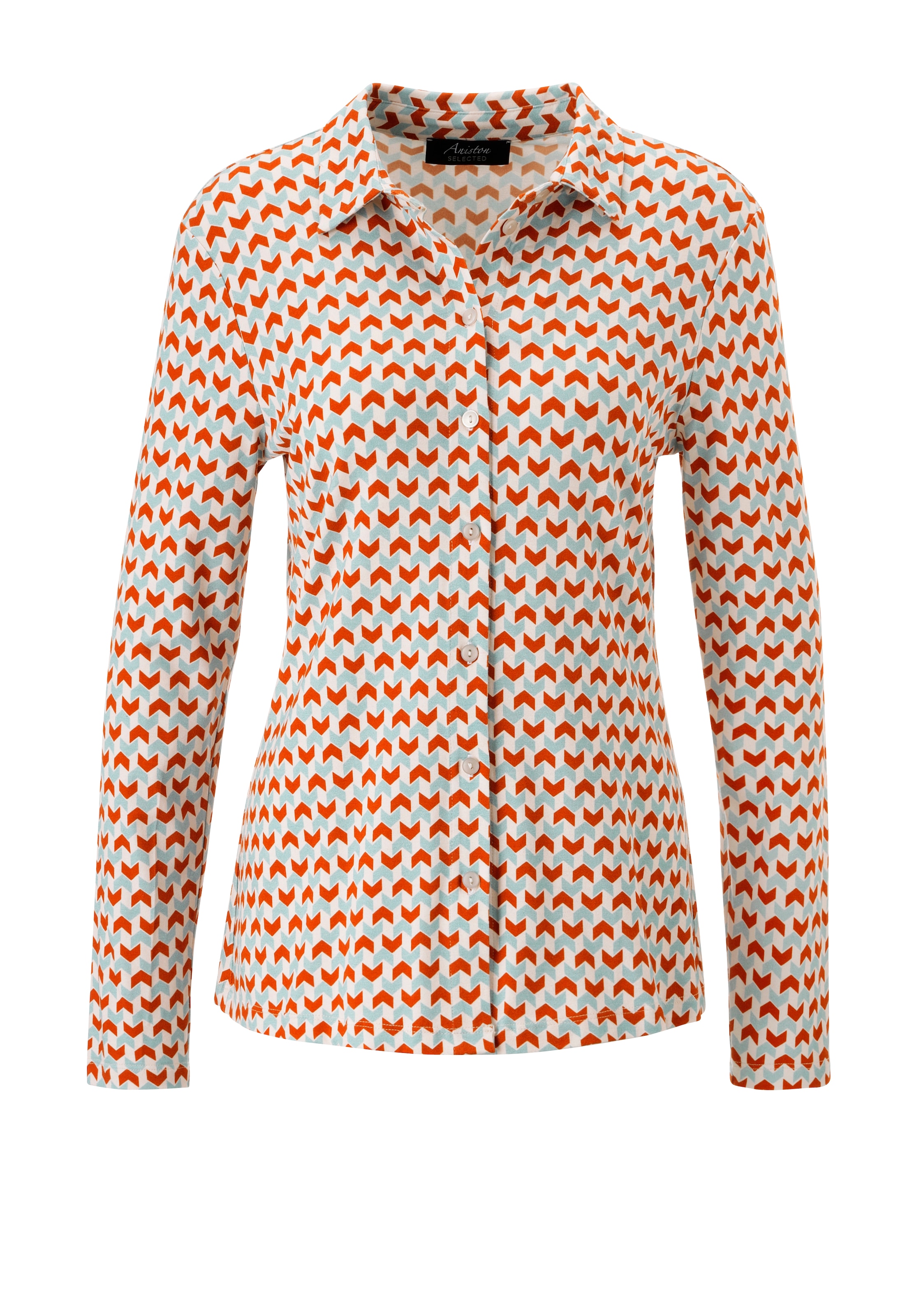 Aniston SELECTED Blouse chemise avec motif rétro graphique extravagant - NOUVELLE COLLECTION