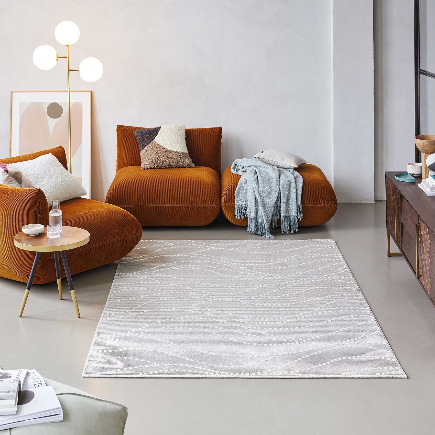 Esprit Tapis »Selena« Carré 12 mm Höhe Kurzflorteppich, gewebt, Punkte, modern, abstrakt, trendig, wellig