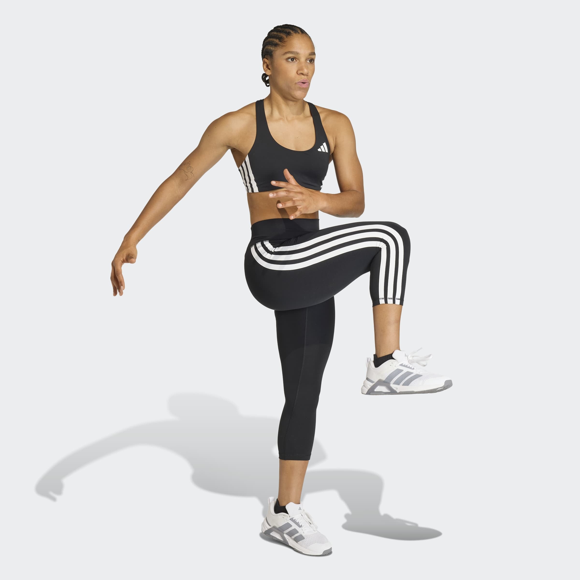 adidas Performance Caleçon d'entraînement »OPTIME ESSENTIALS WORKOUT 3-STREIFEN 3/4 LEGGINGS«