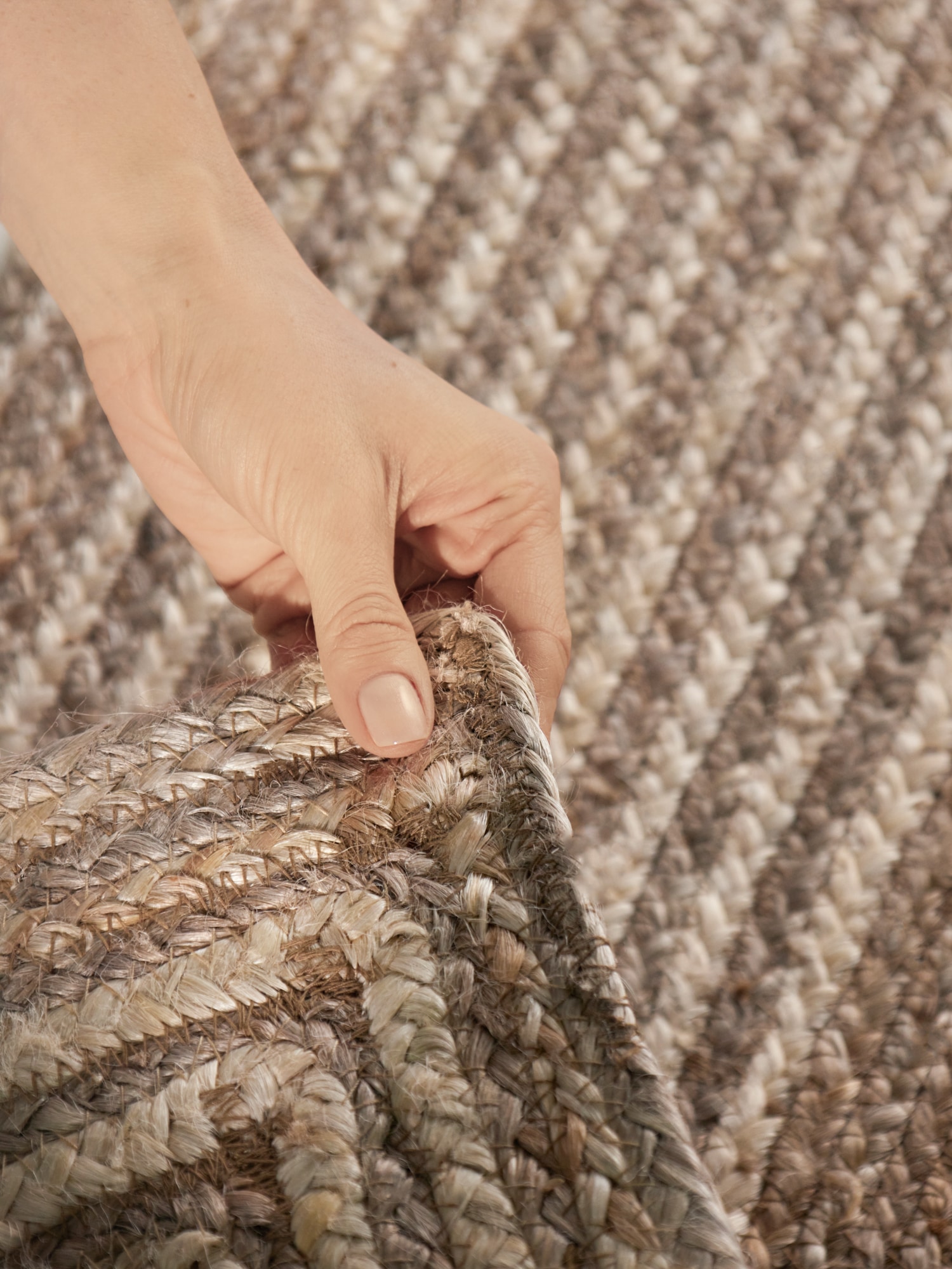 HANSE Home Tapis »Juno Line  Juteteppich« Rectangulaire 9 mm Höhe jute, forme, fait main, tapis de salon, tapis naturel, salon