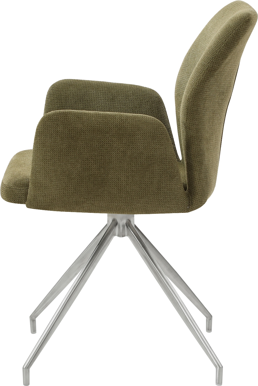 SalesFever Essgruppe »Stilvolle Tischgruppe« Set, 5 Stk. tlg. 5-teiliges Set: Tischplatte mit Baumkante, rostfreies Edelstahlgestell