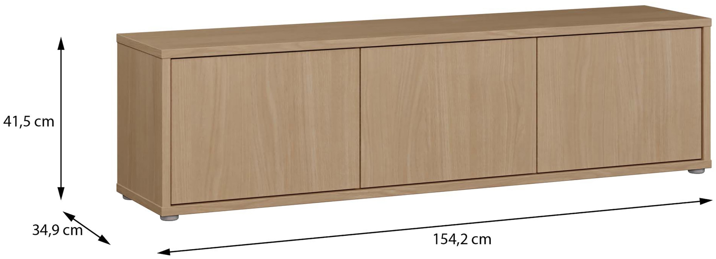 FORTE Table basse »Alice Springs, TV-Board, viel Stauraum, grosse Türen zum Aufklappen« L/H/P 154,2/41,5/34,9 cm Portes pliantes