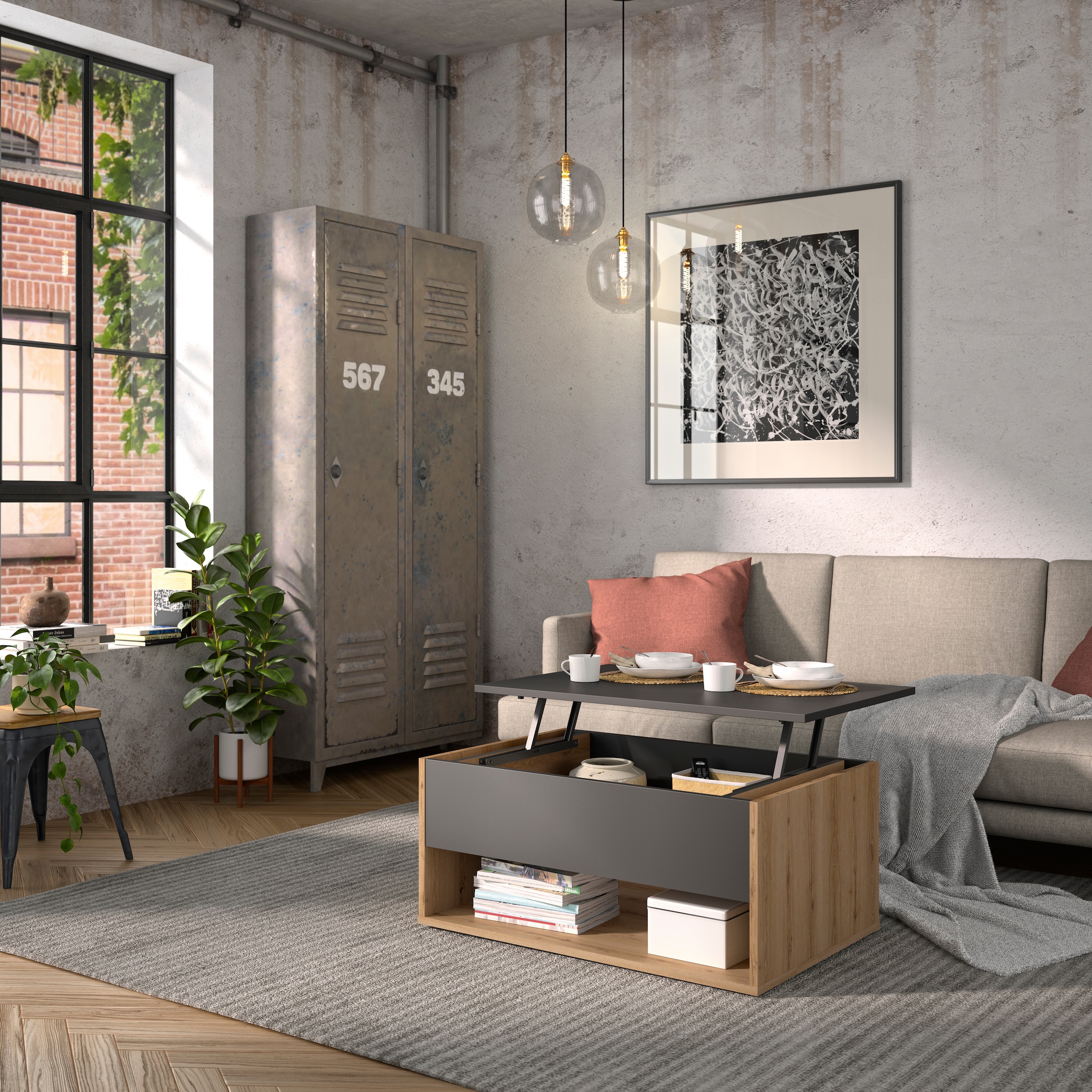 Gami Couchtisch »Urban« Couchtisch mit hochklappbarer Platte