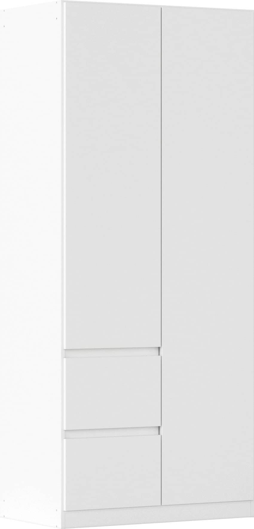 rauch Drehtürenschrank »Mehrzweckschrank Aktenschrank Mietswohnung Garderobe MAINZ 91cm breit« 3 verschiedene Ausstattungen BASIC/CLASSIC/PREMIUM (inkl. SOFT-CLOSE),  grifflose Front, Türen mit Push-to-Open Funktion MADE IN GERMANY