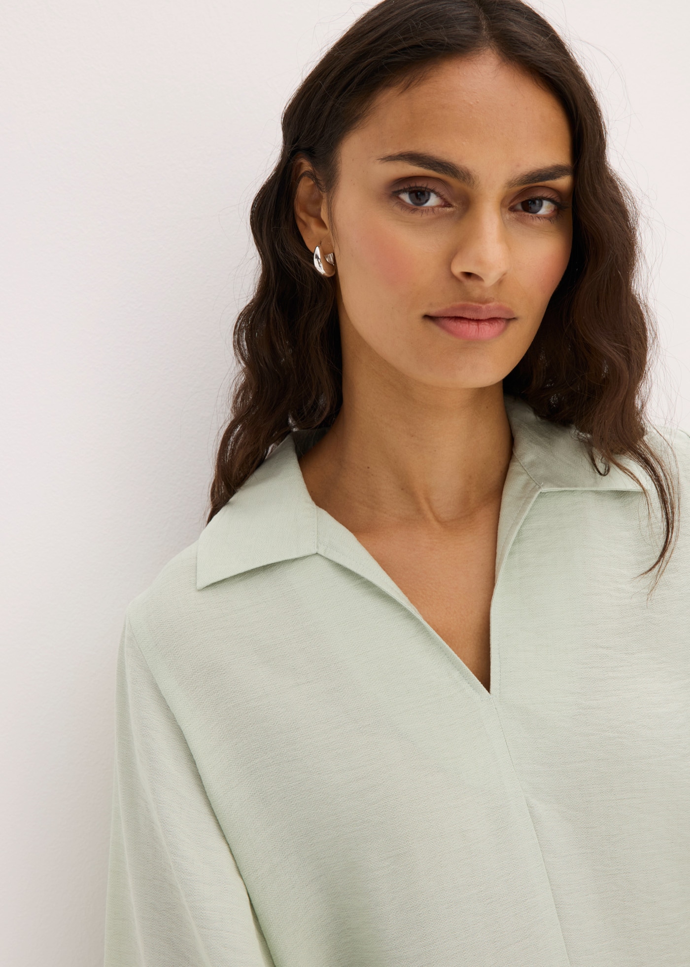 bonprix Tunique blouse tunique fluide, coupe ample, avec manches 7/8