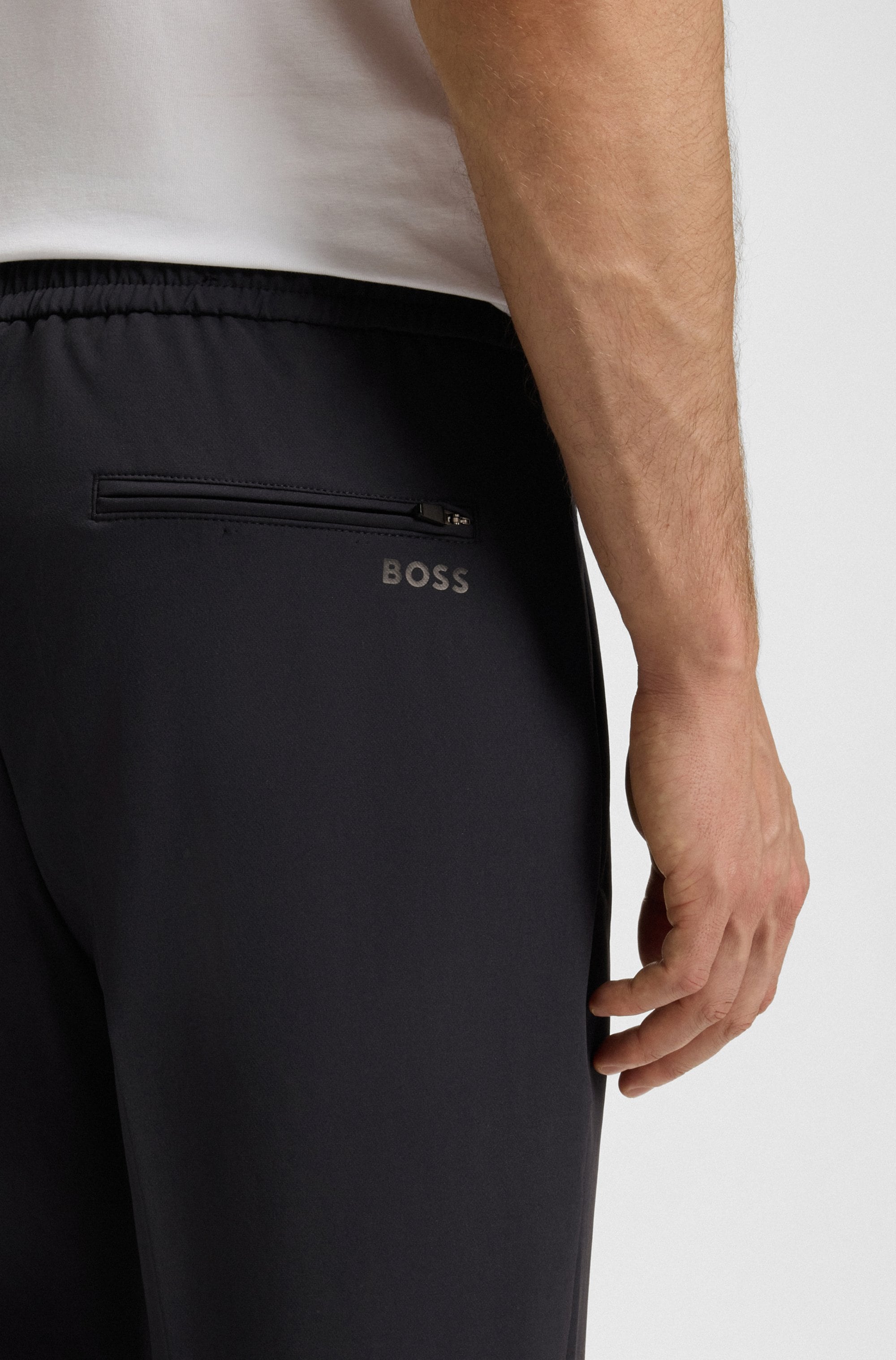 BOSS GREEN Stretch-Hose »T Flex«  mit elastischem Bund und Kordelzug Stretchhose Businesshose