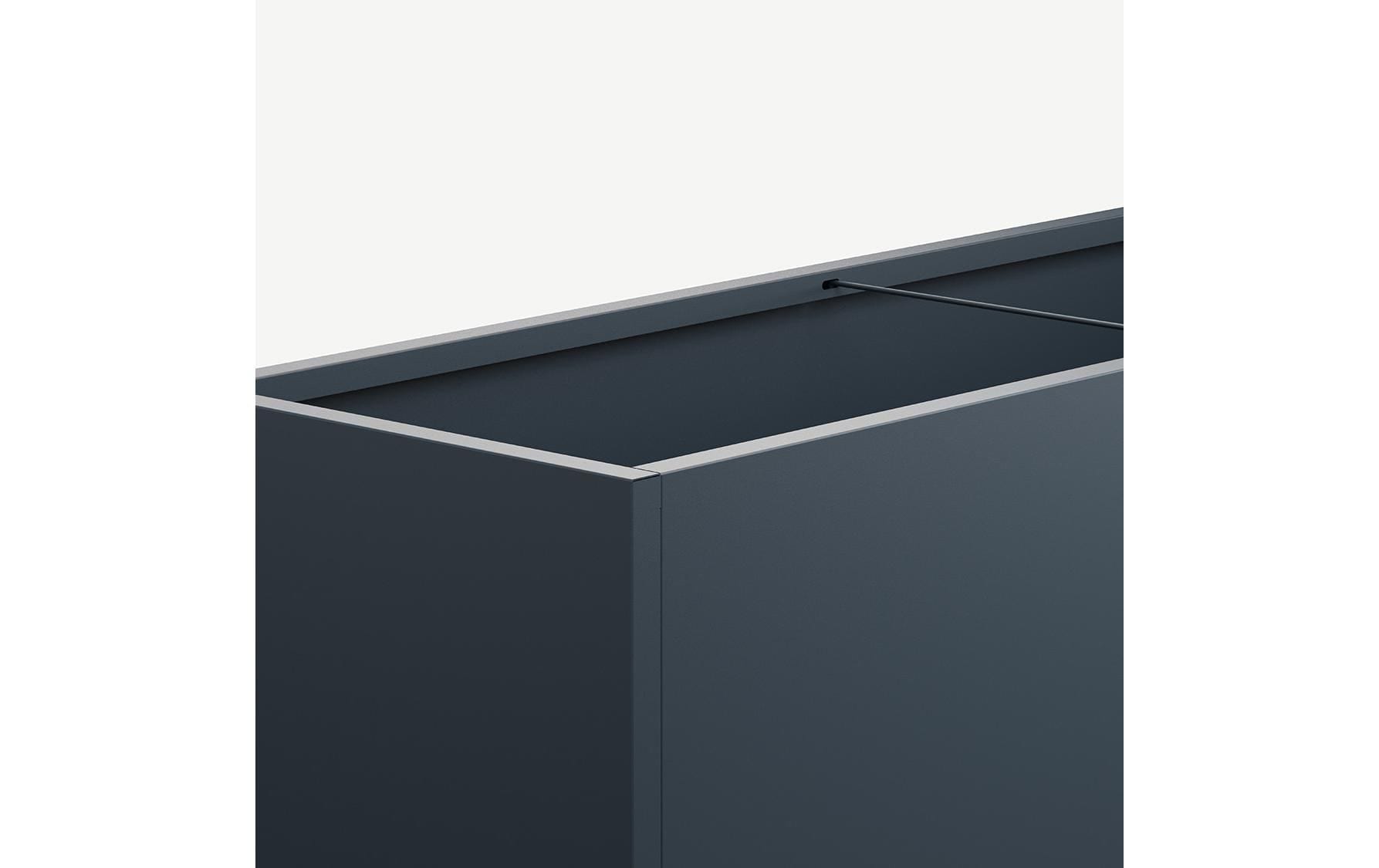 Herstera Garden Pflanzkübel aus Stahl, 150x50x50 cm, anthrazit