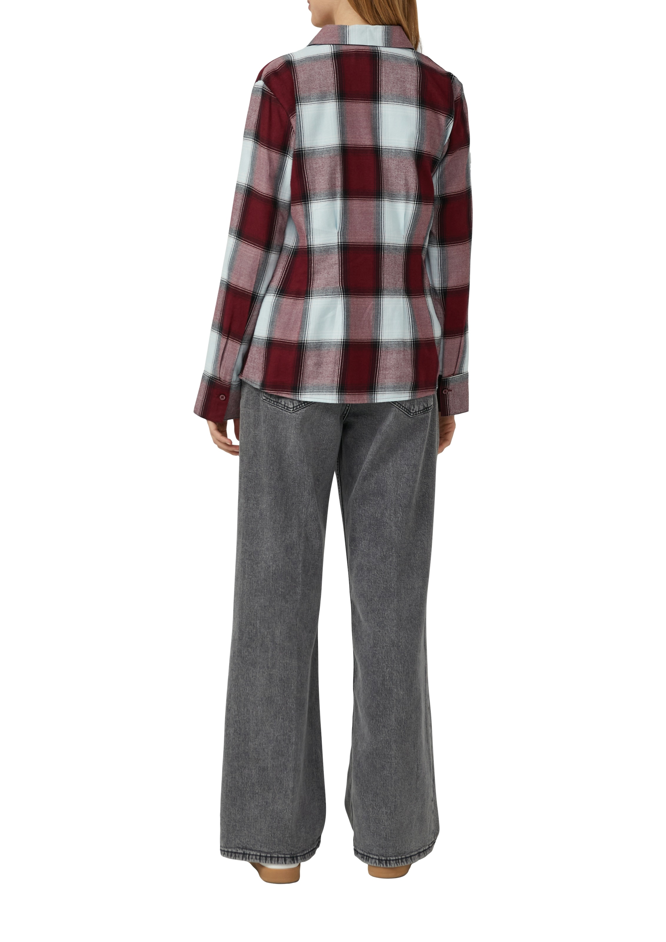 s.Oliver Blouse chemise mit Karo Muster