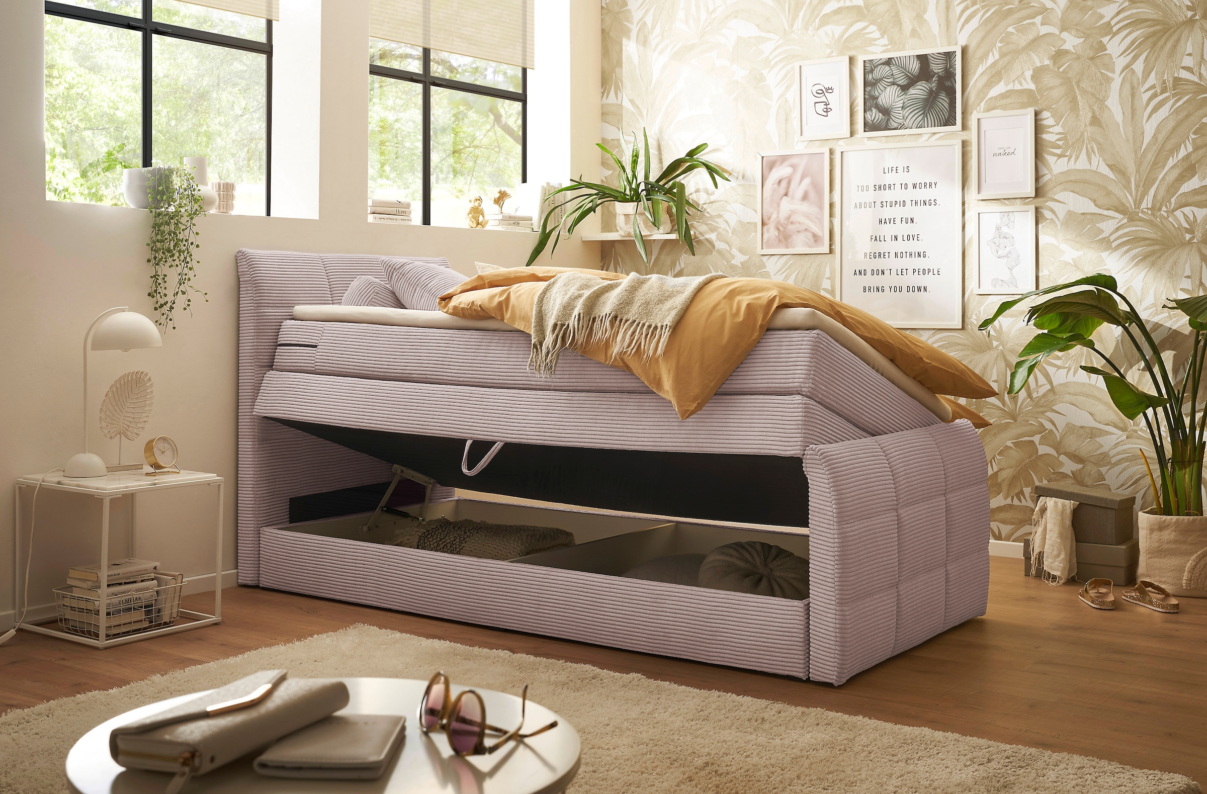 ED EXCITING DESIGN Lit boxspring »Bolivia« harte Seite mit Kokosmatte, weiche Seite mit Filzabdeckung
