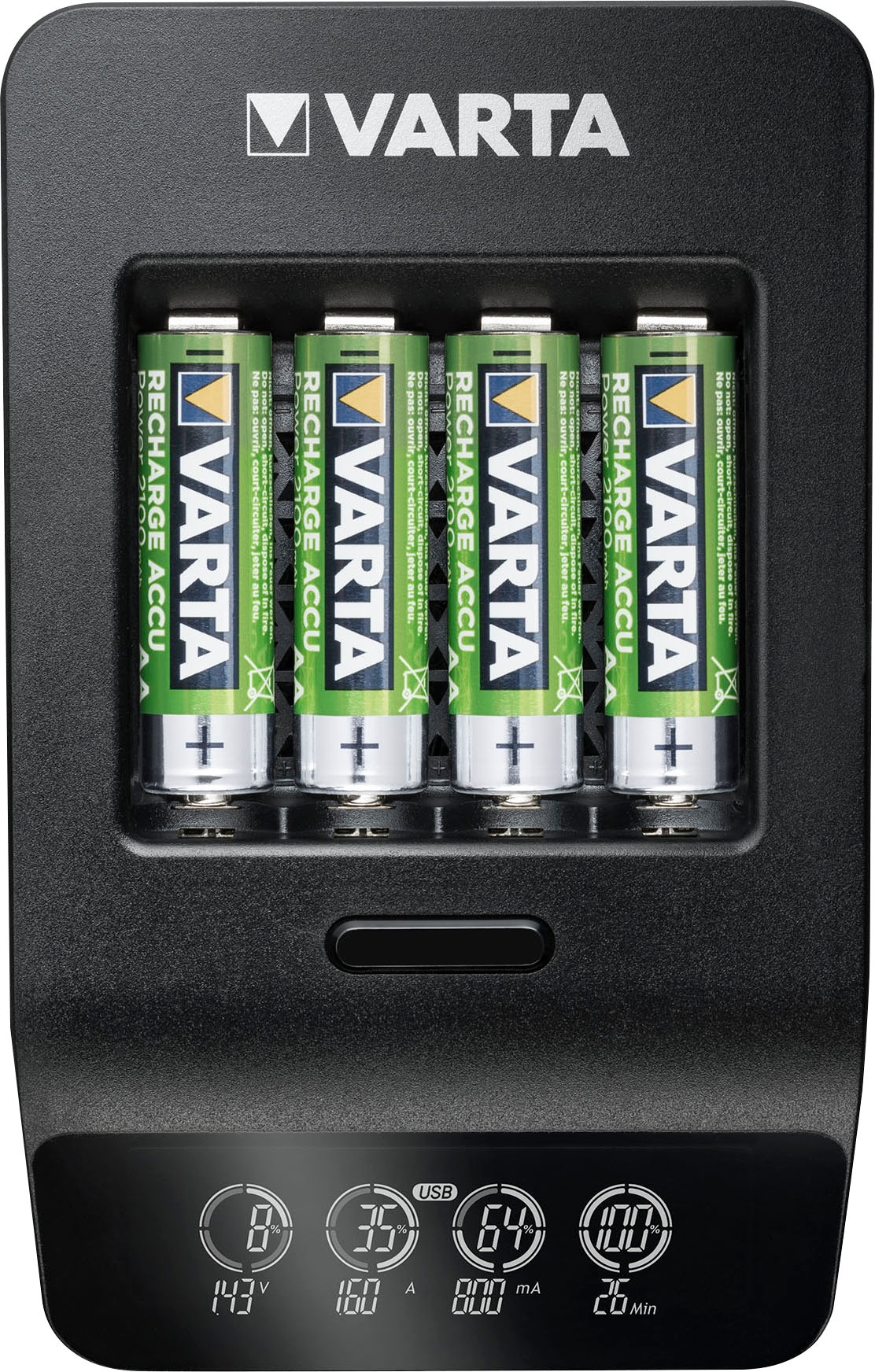VARTA Powerstation »VARTA LCD Smart Charger+ für 4 AA/AAA-Akkus und USB-Geräte« Micro