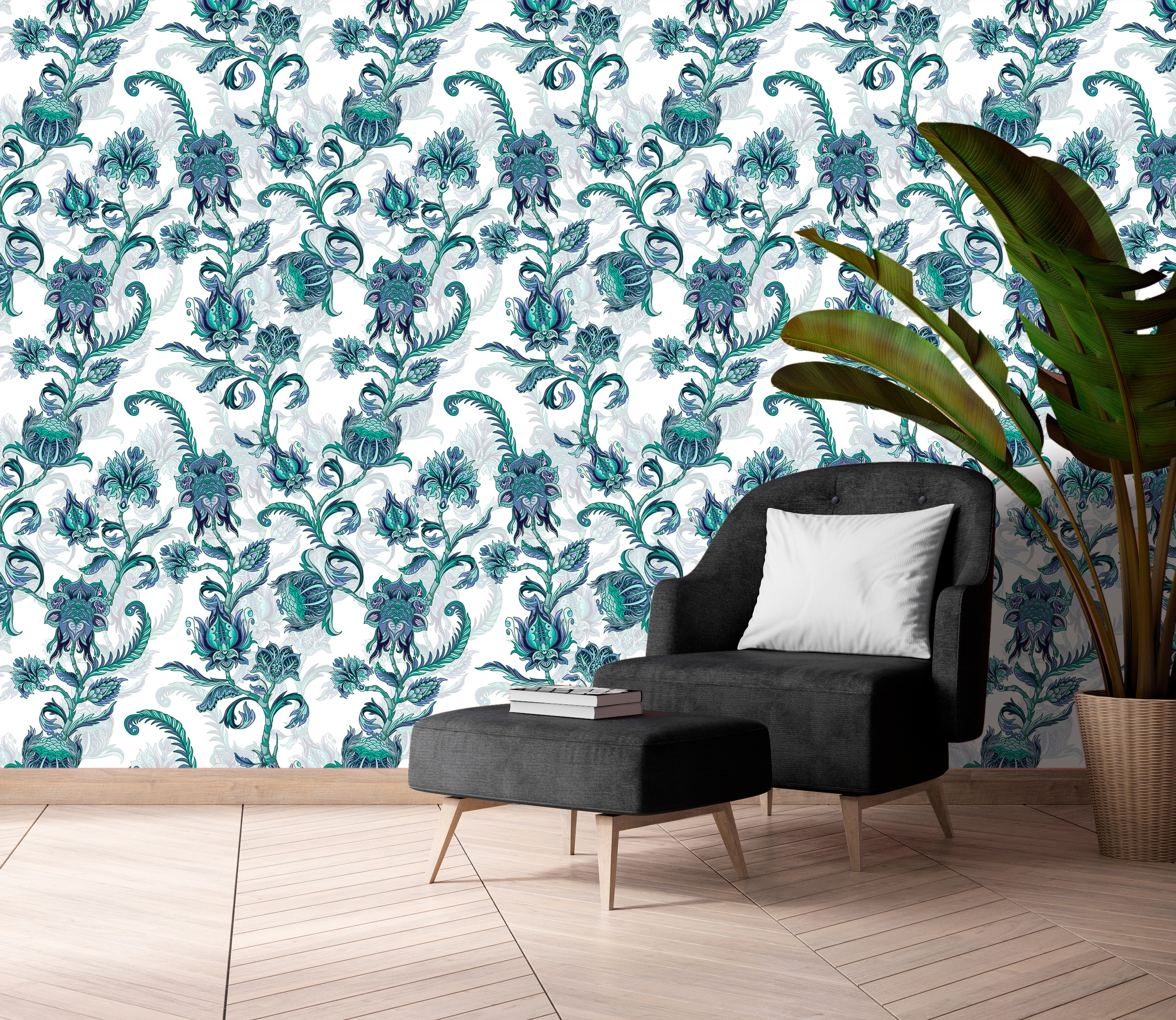 queence Papier peint vinyle »Jade« imprimé 90x250cm, selbstklebend, kinderleichte Anbringung, , Sticker