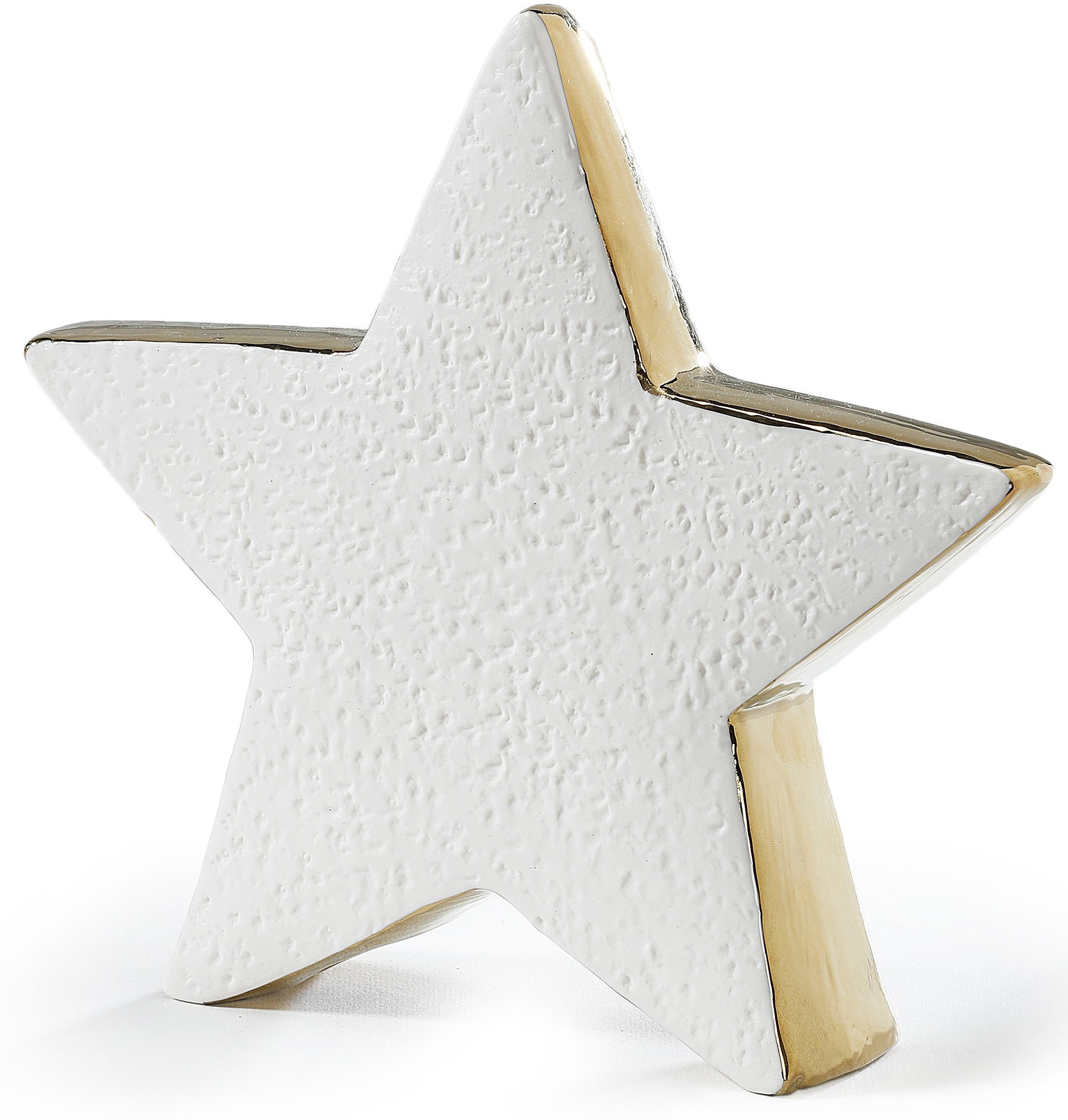 CHRISTMAS GOODS by Inge Étoile décorative »Weihnachtsstern, Weihnachtsdeko« avec bords dorés, hauteur env. 11 cm et 19,5 cm