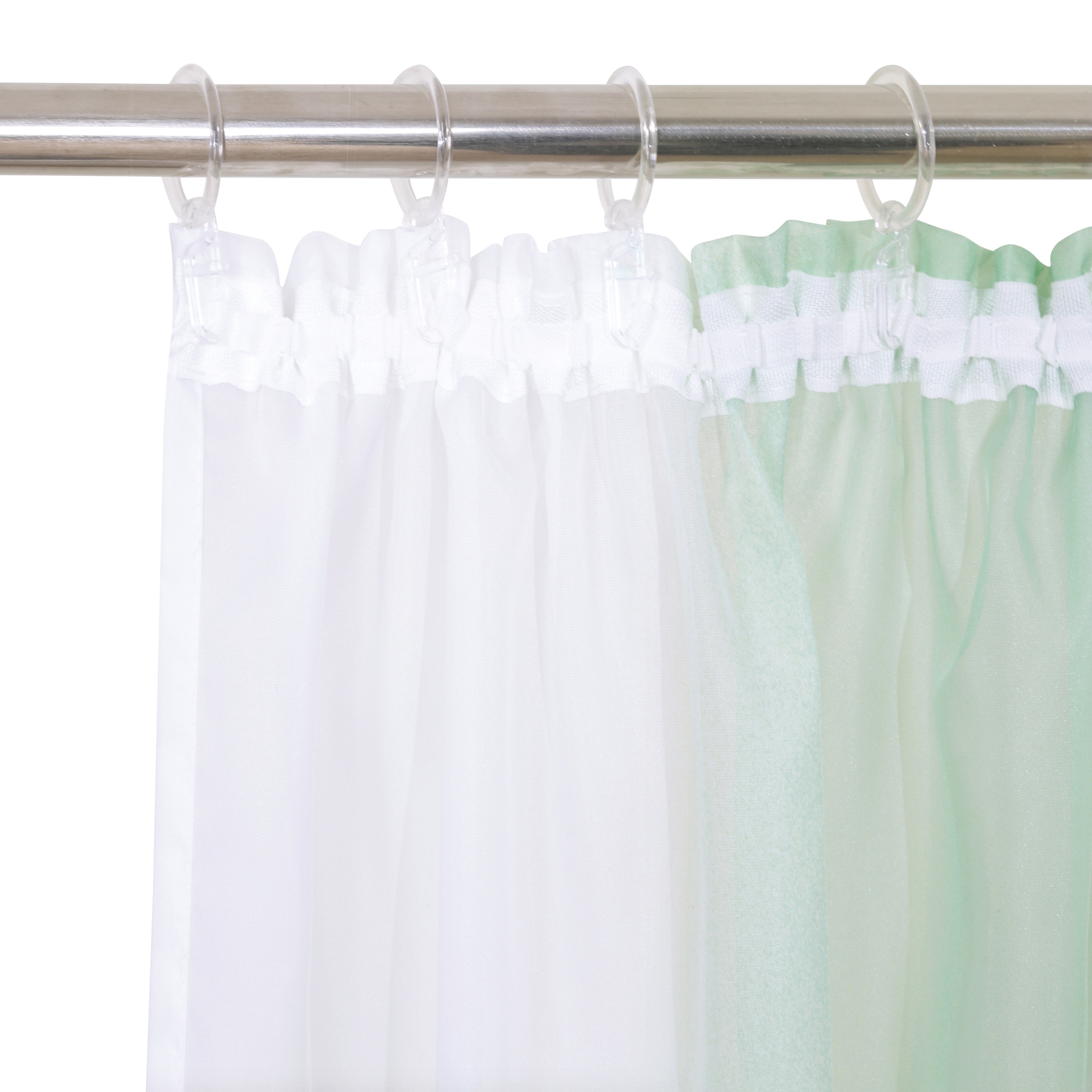 GOODproduct Rideau »Nivva« Bande volante 2 cuis tlg. transparent, ruban froncé, facile d'entretien, lot de 2