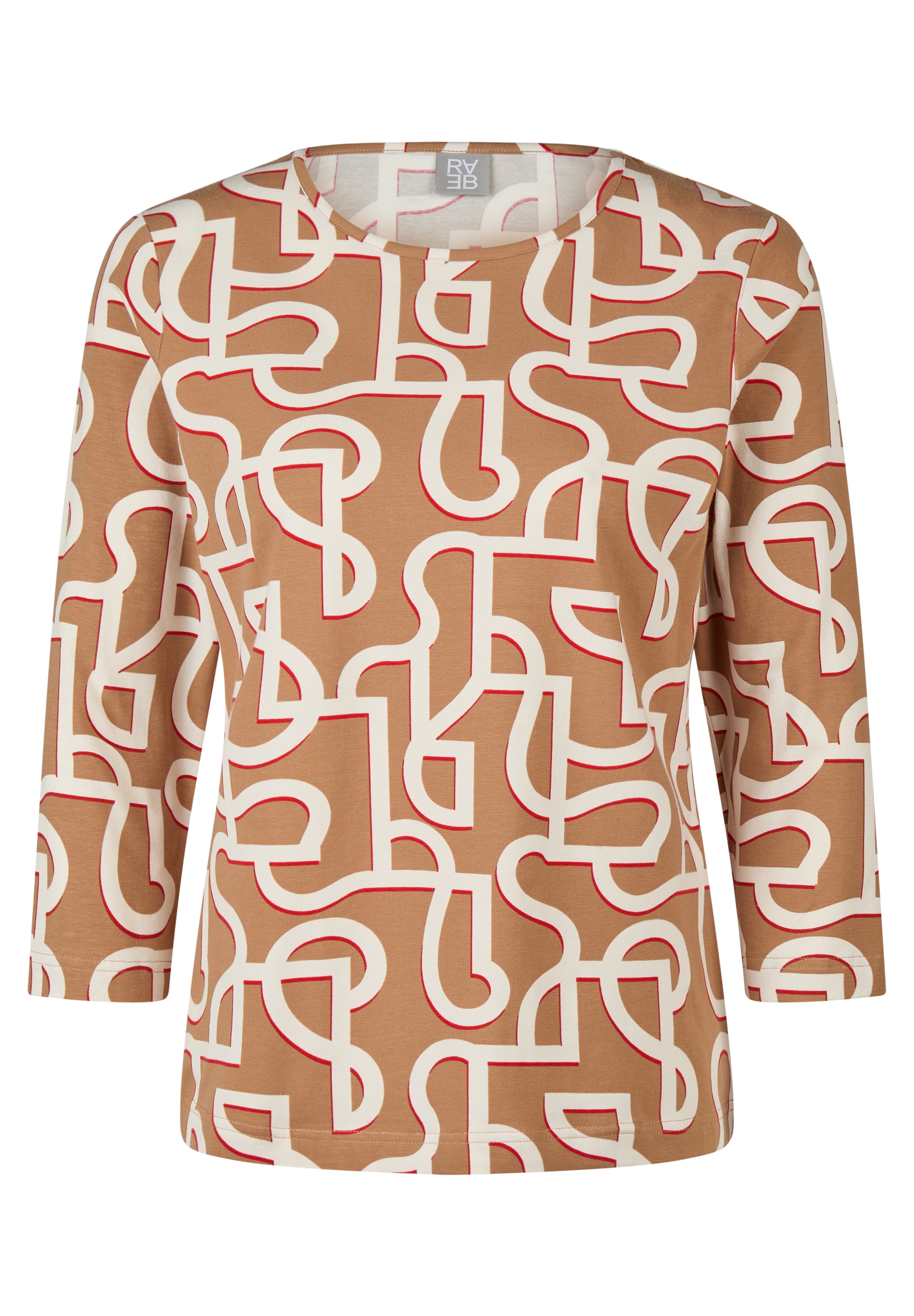 Rabe T-shirt à manches 3/4 T-shirt à motifs avec stretch
