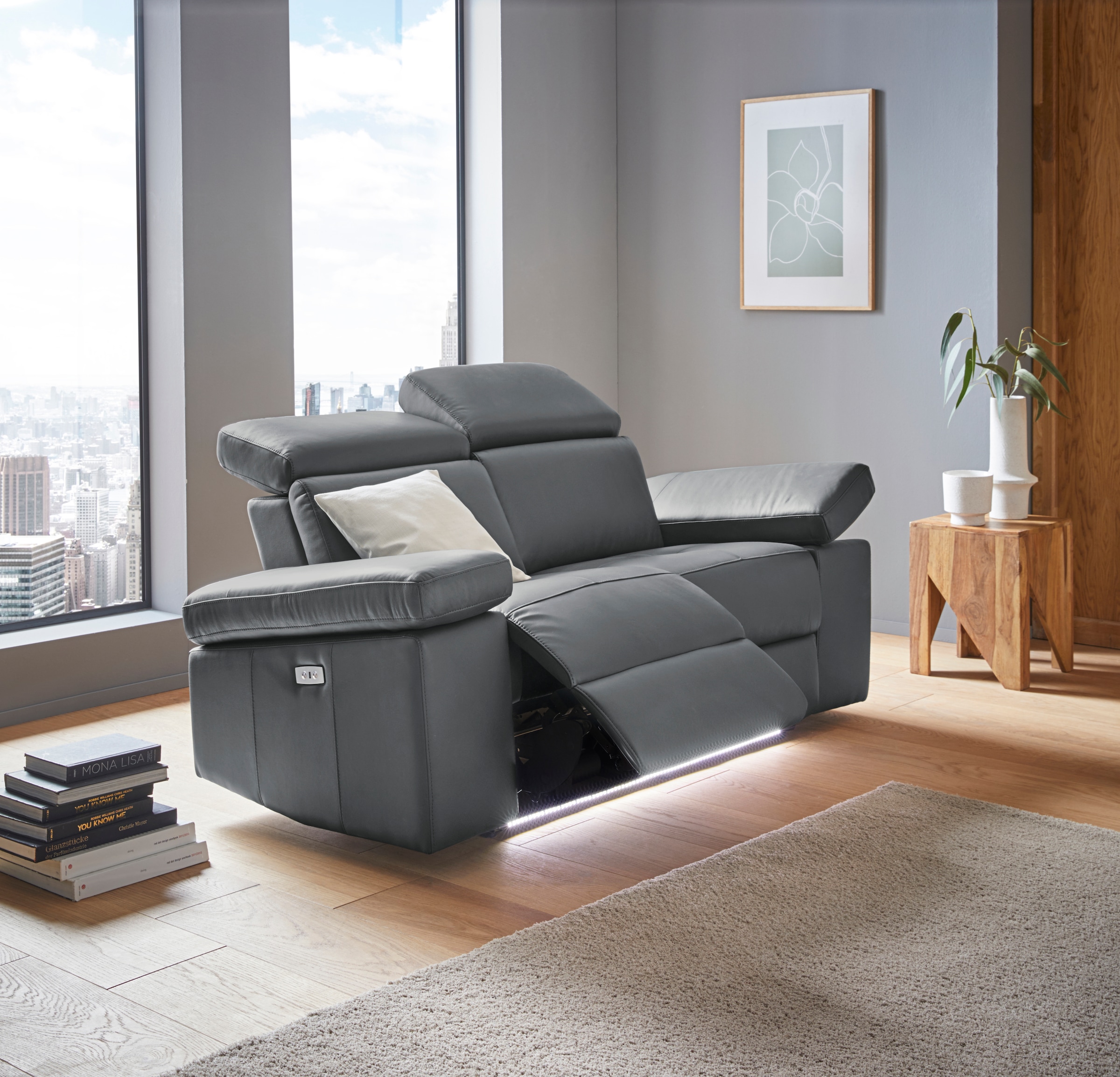 Home affaire 2-places »Kilado« mit Relaxfunktion, verstellbarer Armlehne, Kopfteilverstellung