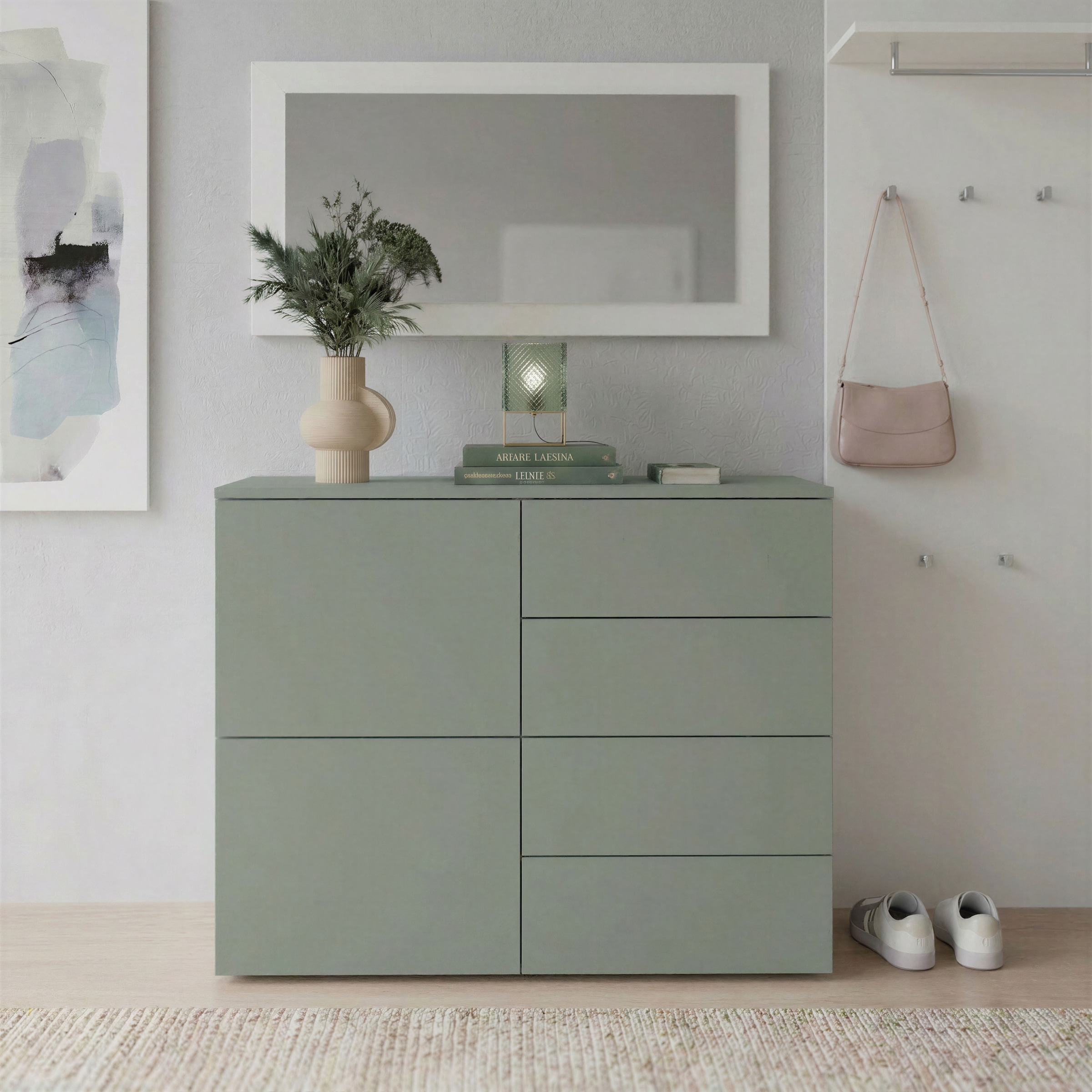 borchardt Möbel Kommode »Rova, Sideboard Breite 93 cm« Push-To-Open, verstellbare Einlegeböden, viel Stauraum, Breite 93cm