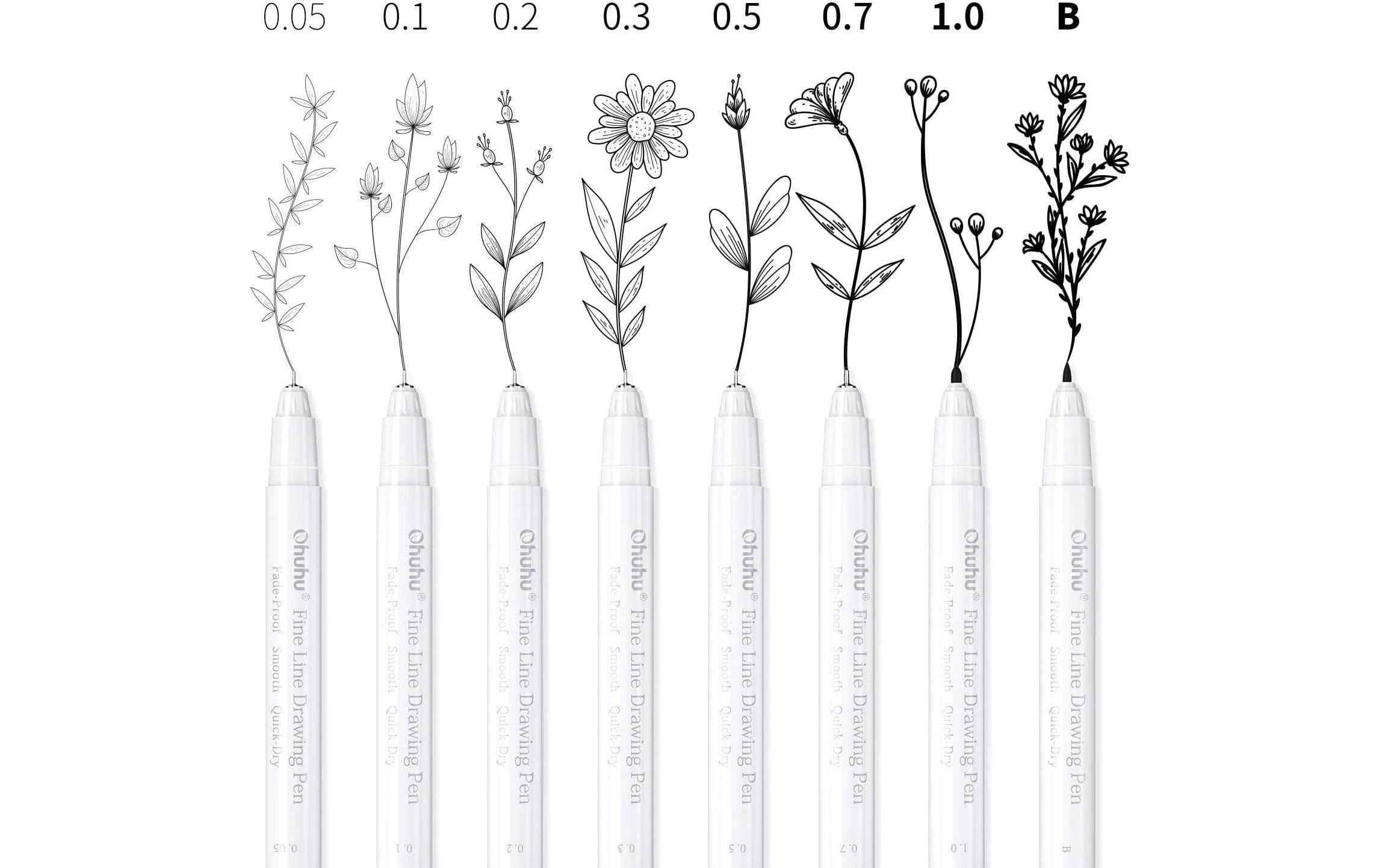   Fineliner »Ohuhu 8 verschiedene Spitzengrössen«