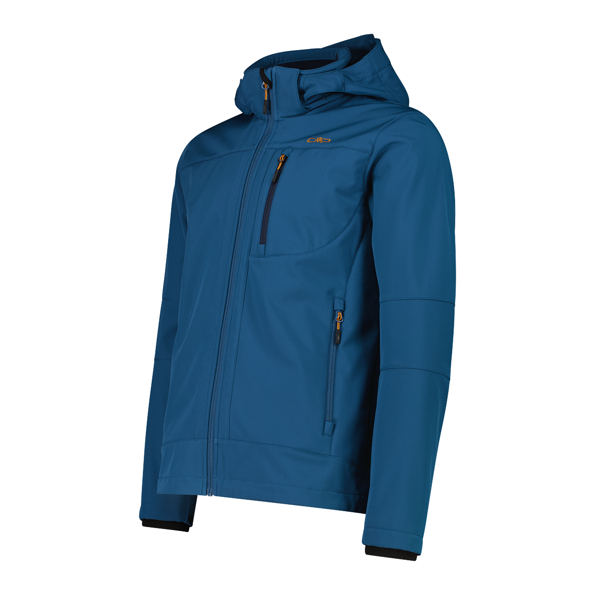 CMP Veste softshell avec capuche avec col montant, triple couche, déperlant, coupe-vent