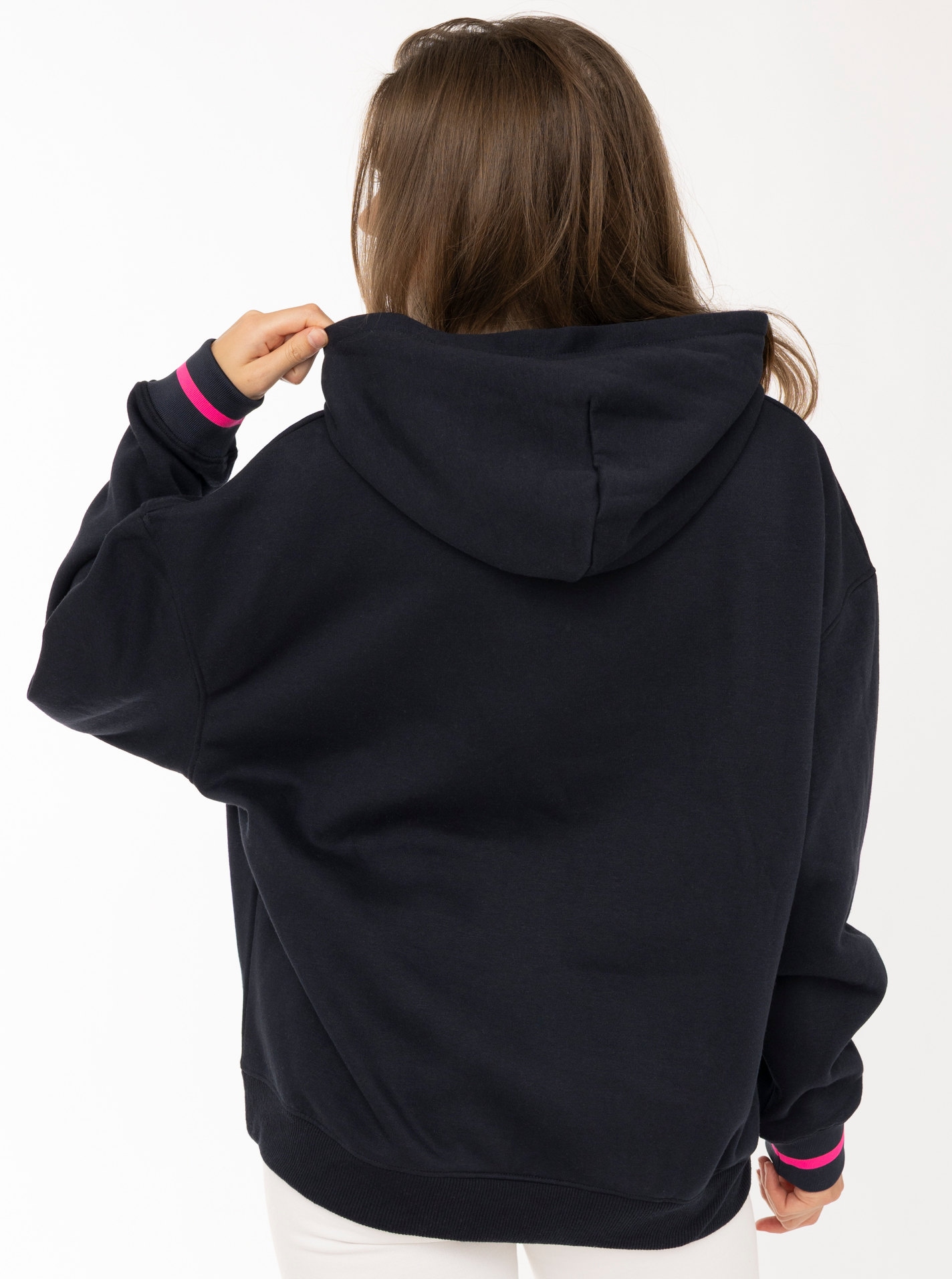 Zwillingsherz Hoodie »"Zwillingsherz Patches"«, coupe oversize, capuche, grand lettrage et patches, poche kangourou

