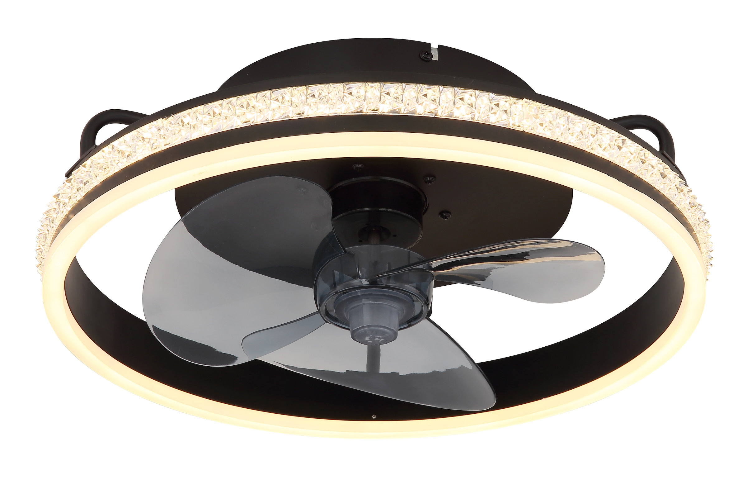 GLOBO LIGHTING Plafonnier »CATALEYA« Module LED 1 cuis blanc chaud - blanc froid Ventilateur de plafond, lampe de plafond, ventilateur moderne