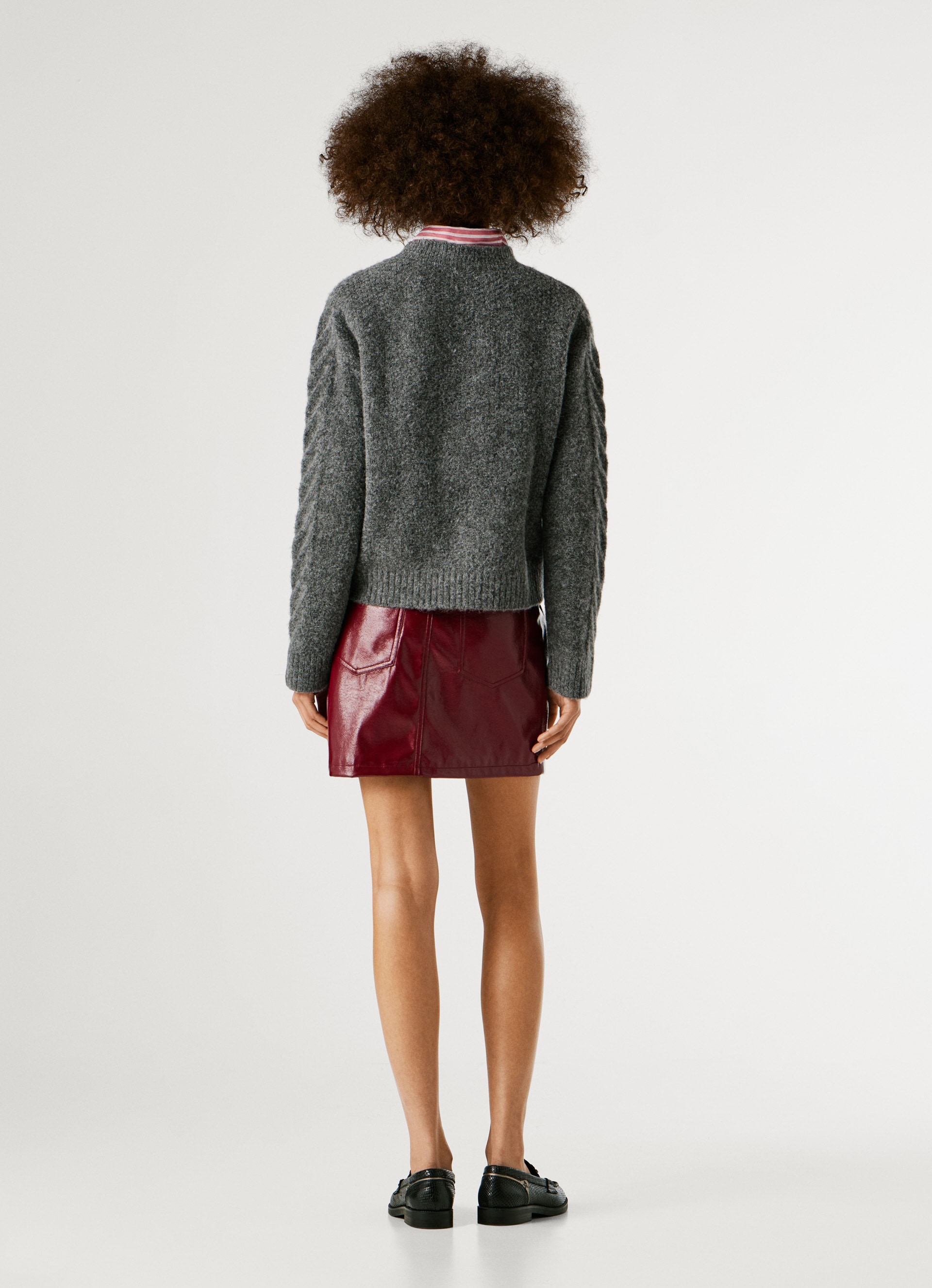 Pepe Jeans Pull en tricot mit Zopfmuster und Woll-Anteil