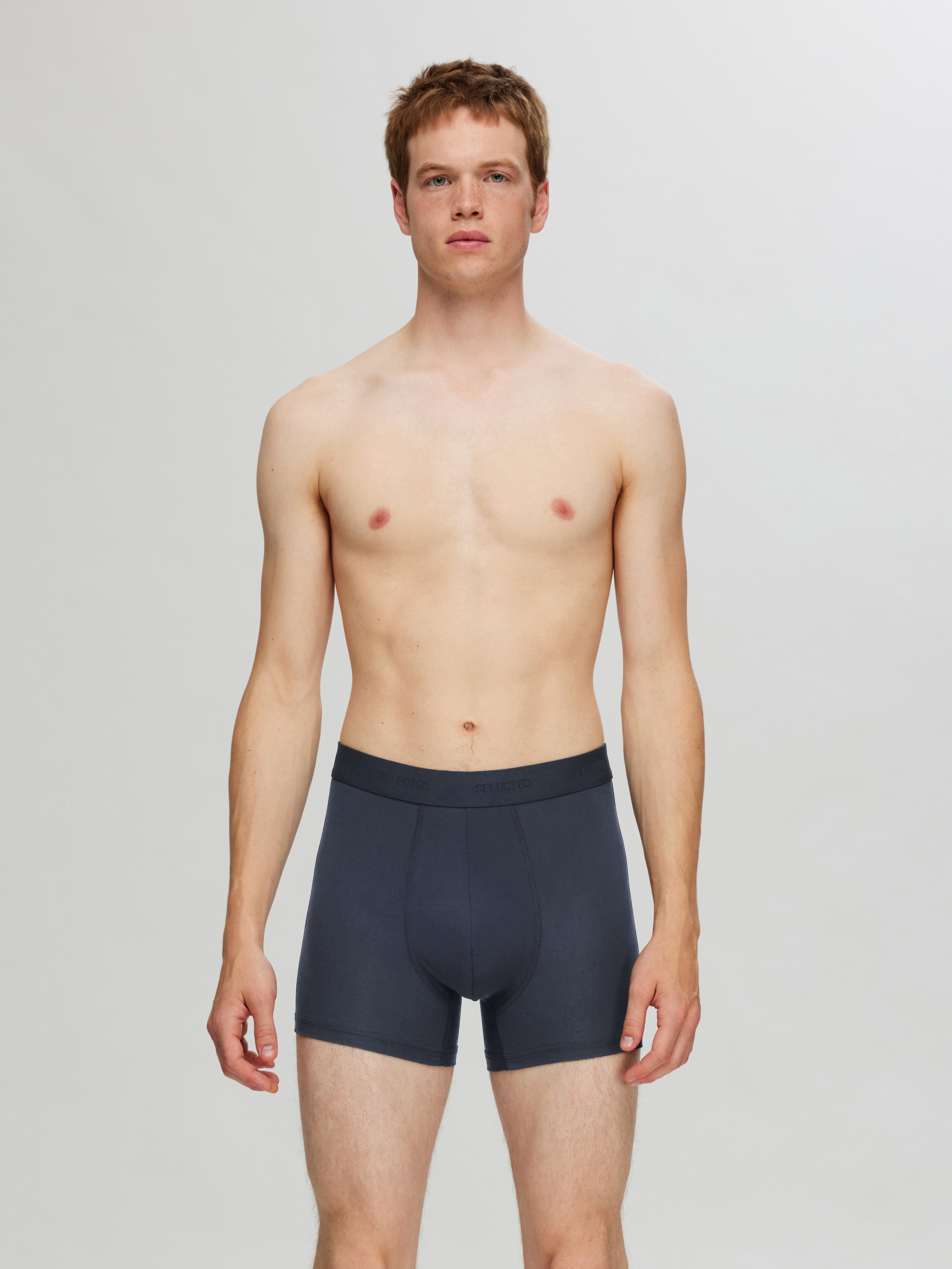 SELECTED Tronc »SLMTHOMAS TENCEL BLEND 3-PACK TRUNK NOOS« Paquet, 3 cuis Mélange de matières, élastique