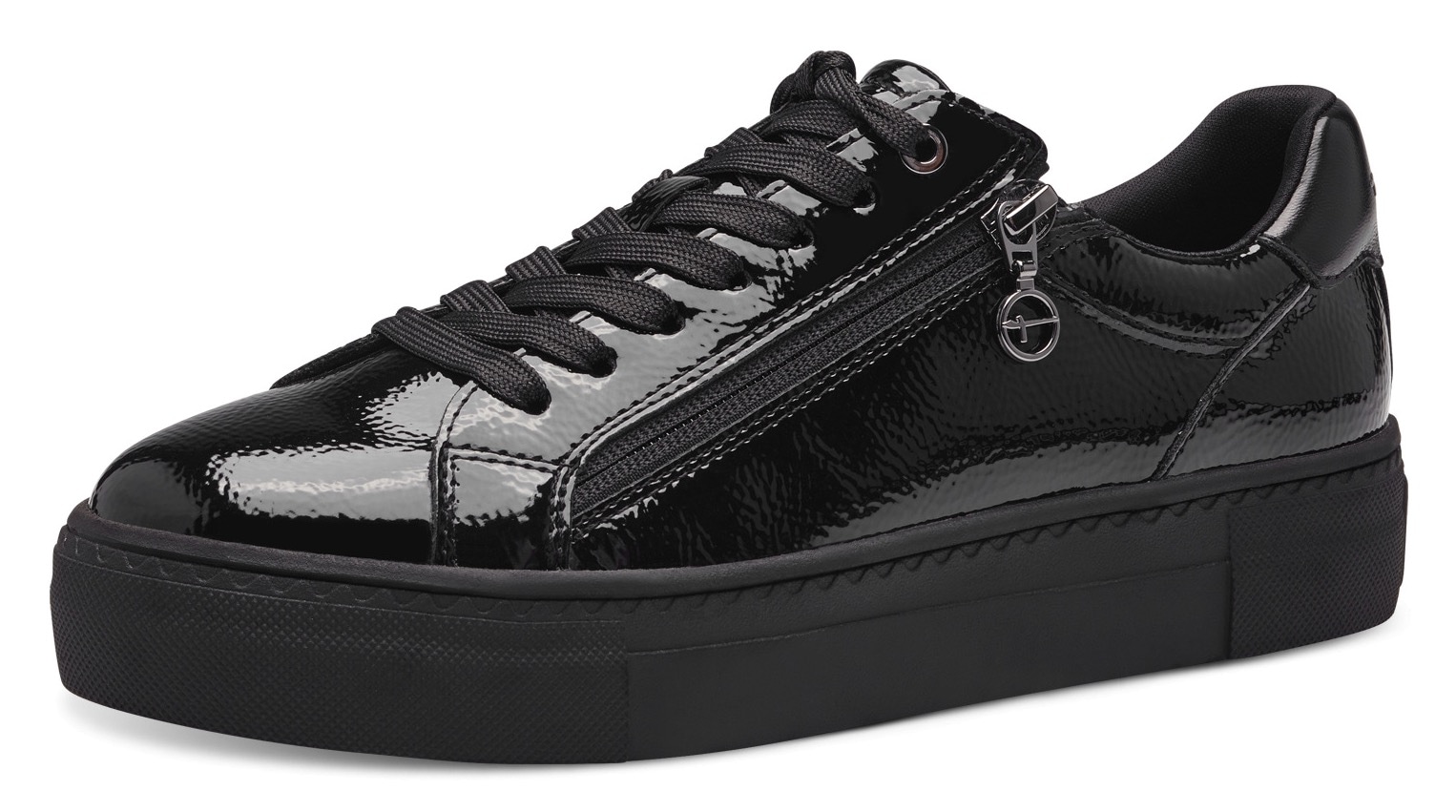 Tamaris Plateausneaker  Freizeitschuh, Halbschuh, Schnürschuh mit T-Logoanhänger