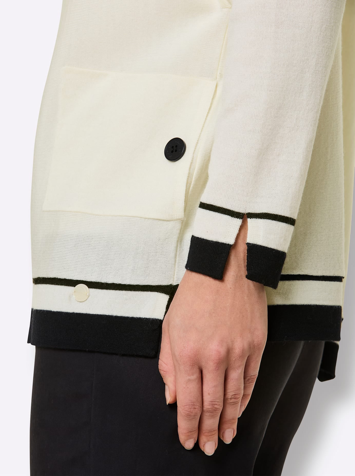 CREATION L PREMIUM Pull en tricot »Merino-Strick-Twinset«