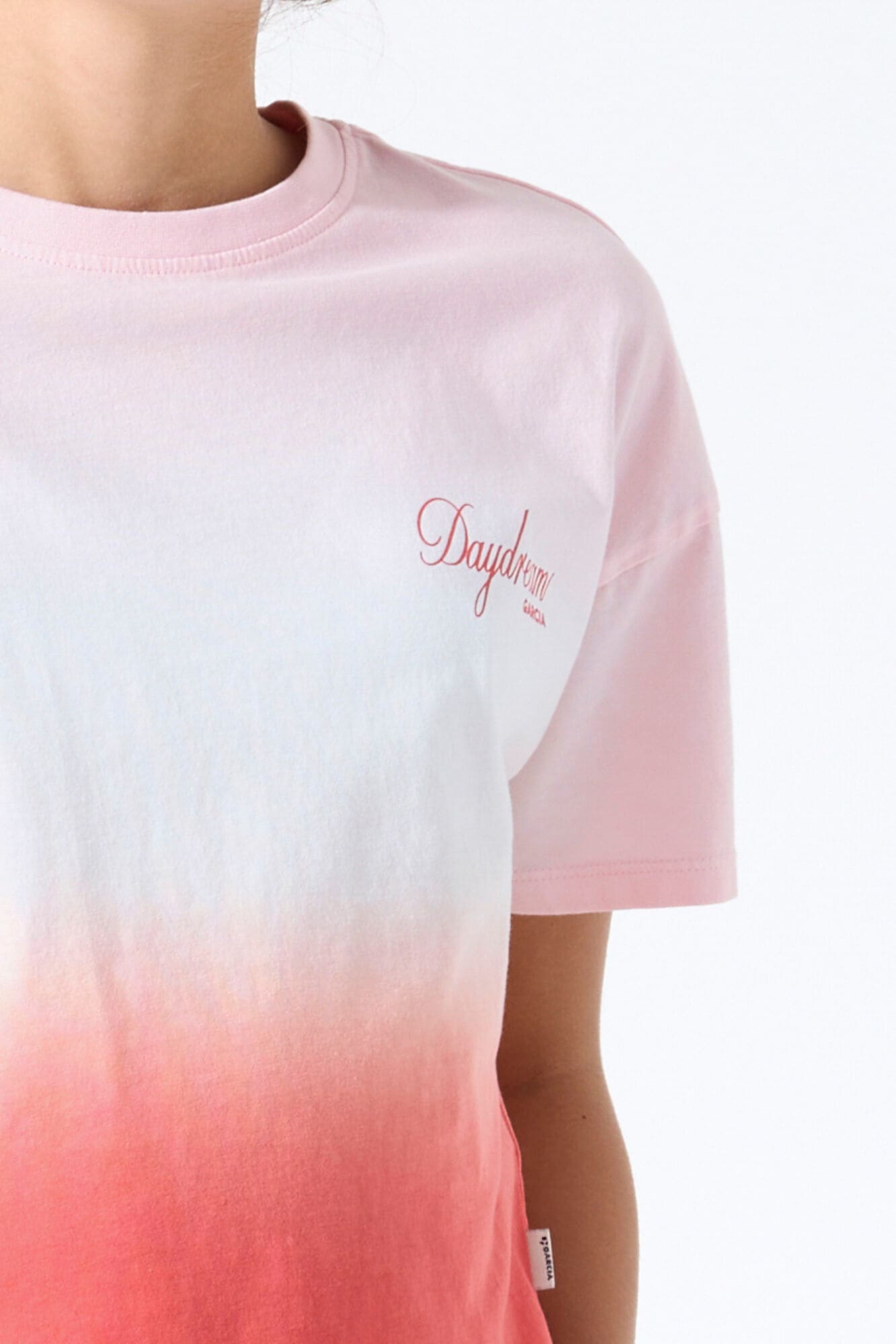 Garcia T-shirt à manches courtes avec dégradé de couleur et impression/pour filles