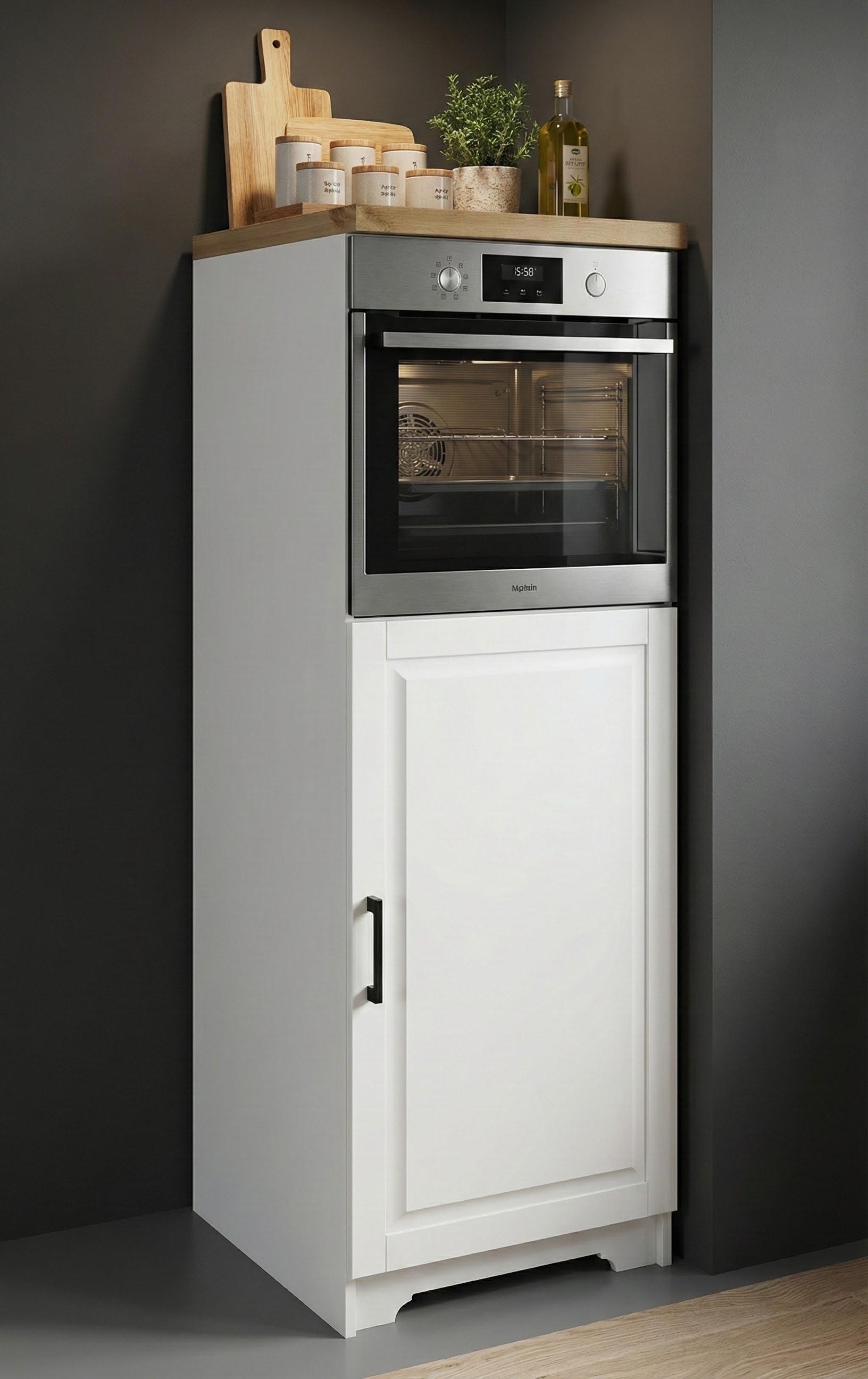 Home affaire Four/réfrigérateur encastrable »Meliss« aus massiver Kiefer, Breite 60 cm, Soft-Close-Funktion