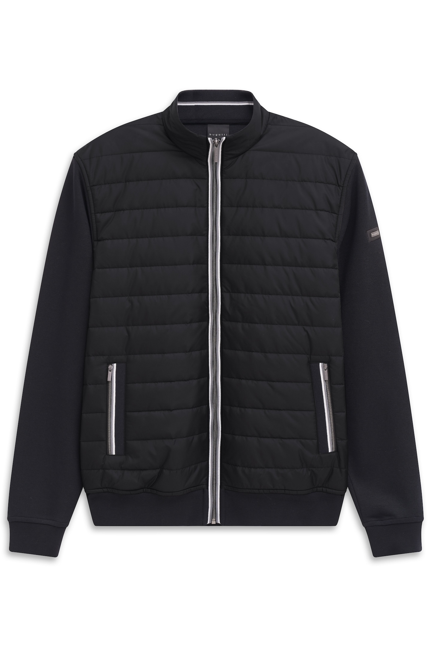 bugatti Veste sweat »Basic Essential« Modern Fit in Stepp-Optik