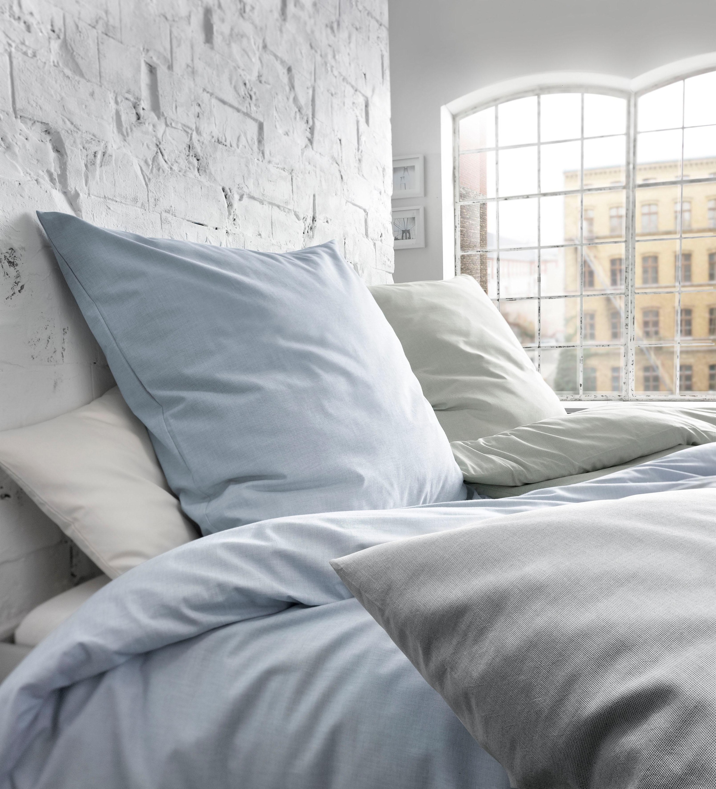 fleuresse Linge de lit »Porto« 2 cuis 100% Baumwolle, in Gr. 135x200, 155x220, 200x200cm, Reissverschluss