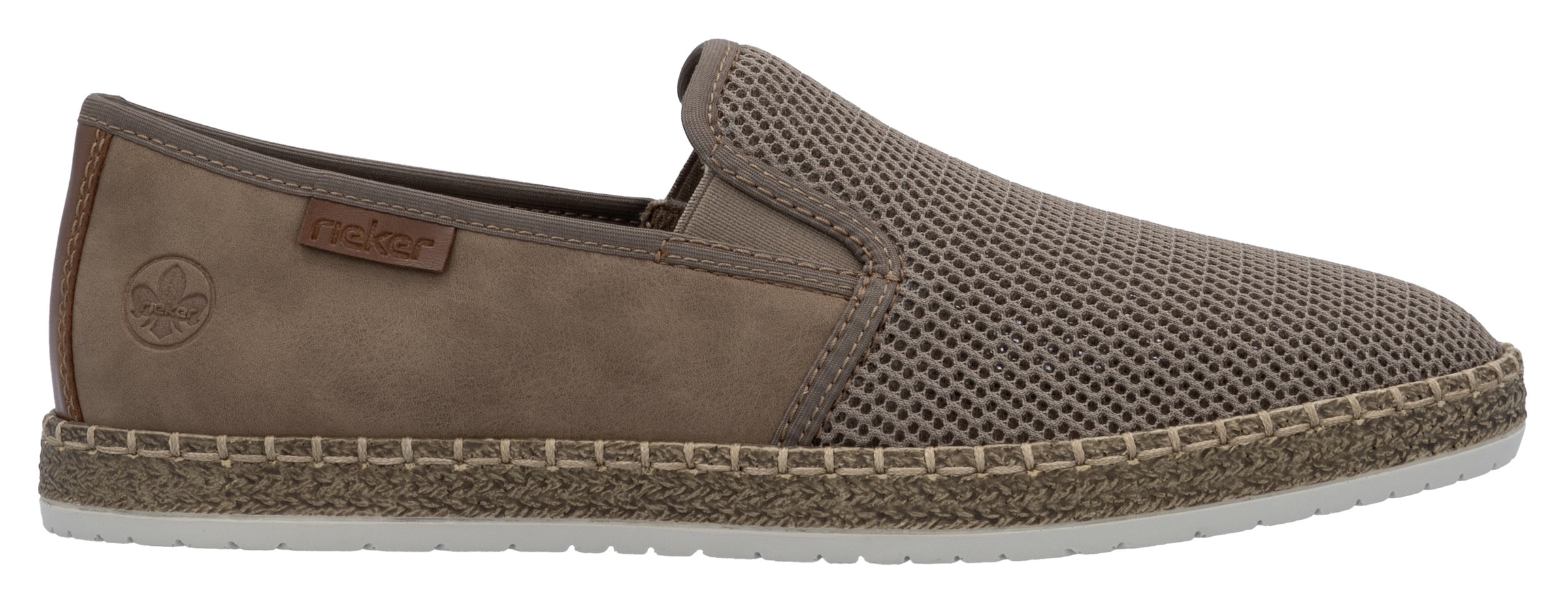 Rieker Espadrille  Slipper, Strandschuh, Sommerschuh mit Stretcheinsätzen